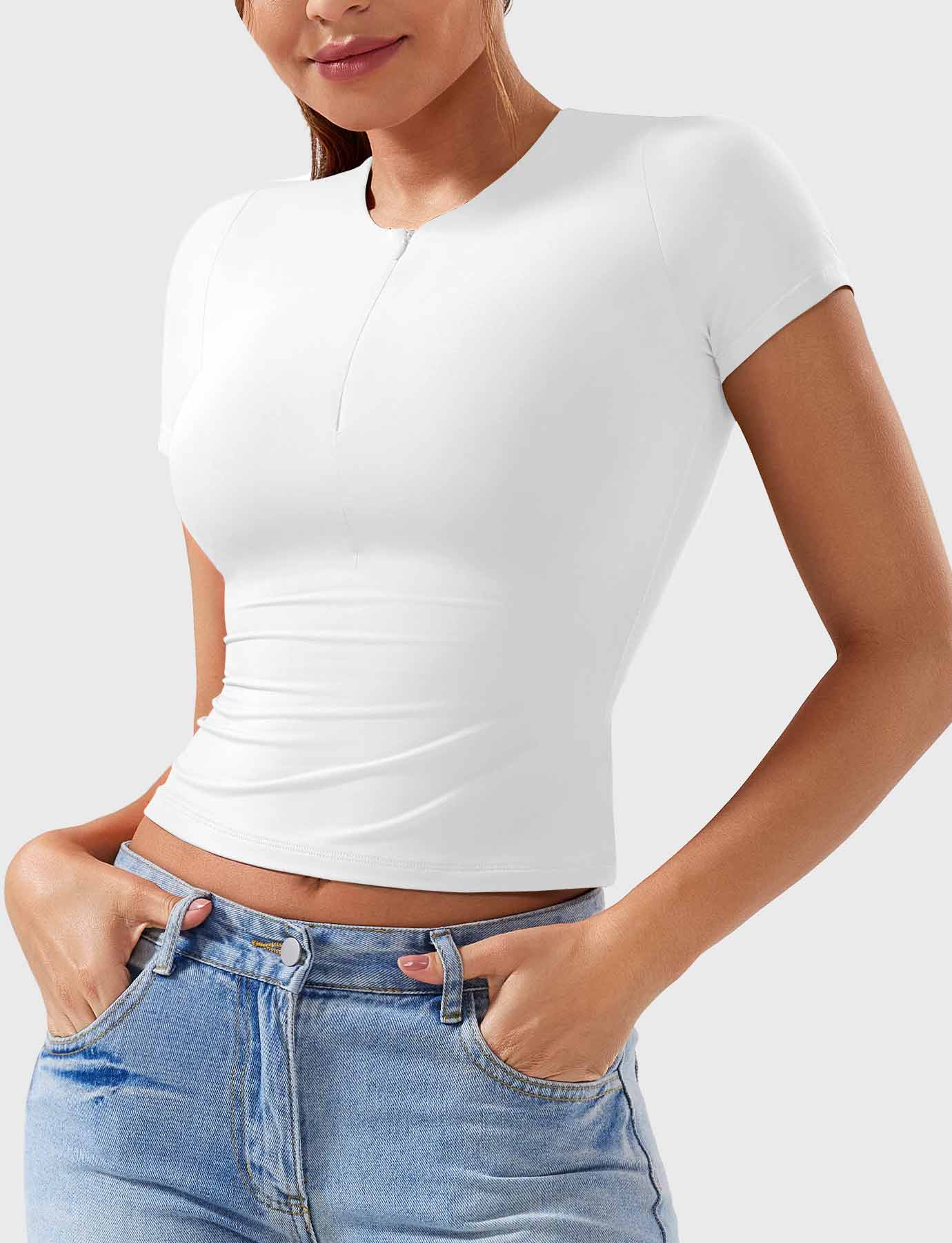 YGLEO Laurisa Zip Up Crop Top