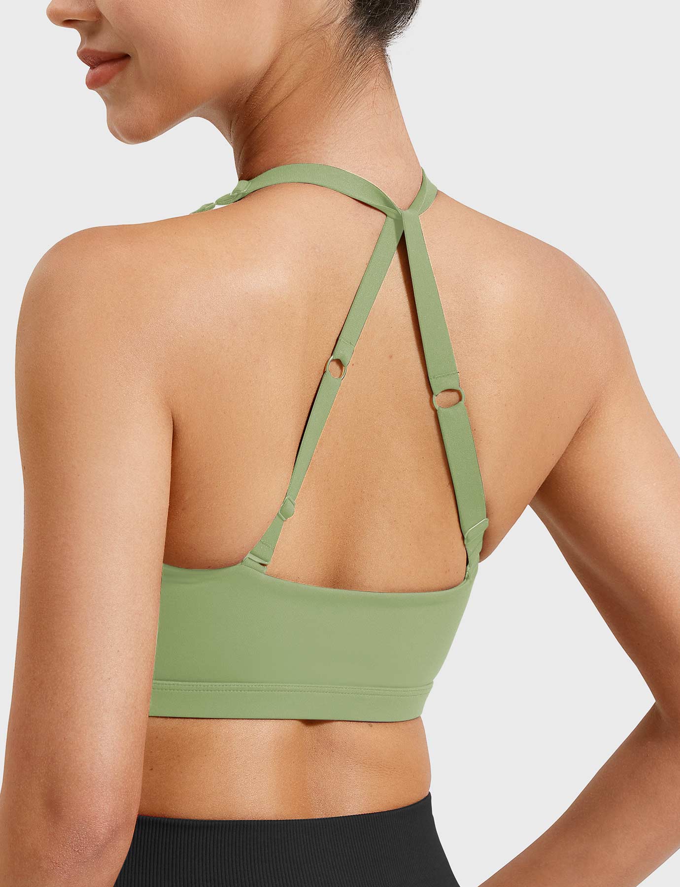 YGLEO Micaela Twist Front Sports Bra