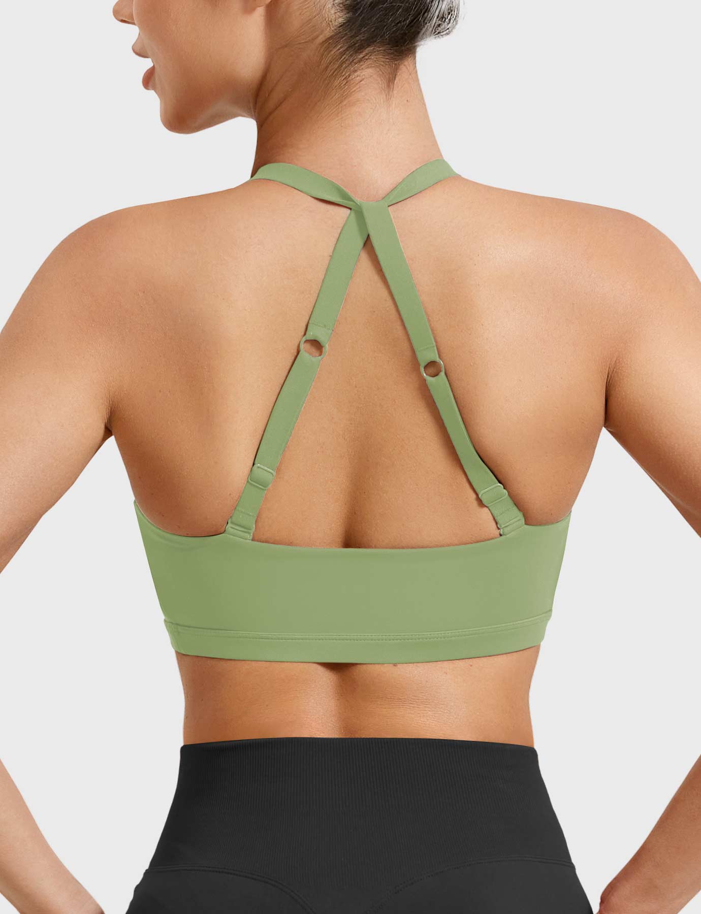YGLEO Micaela Twist Front Sports Bra