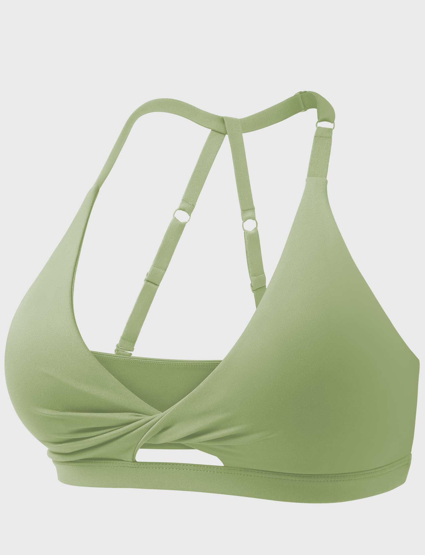 YGLEO Micaela Twist Front Sports Bra