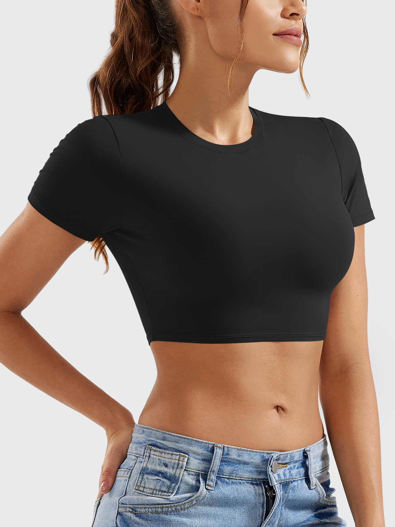 YGLEO Colin Short Sleeves Crop Top
