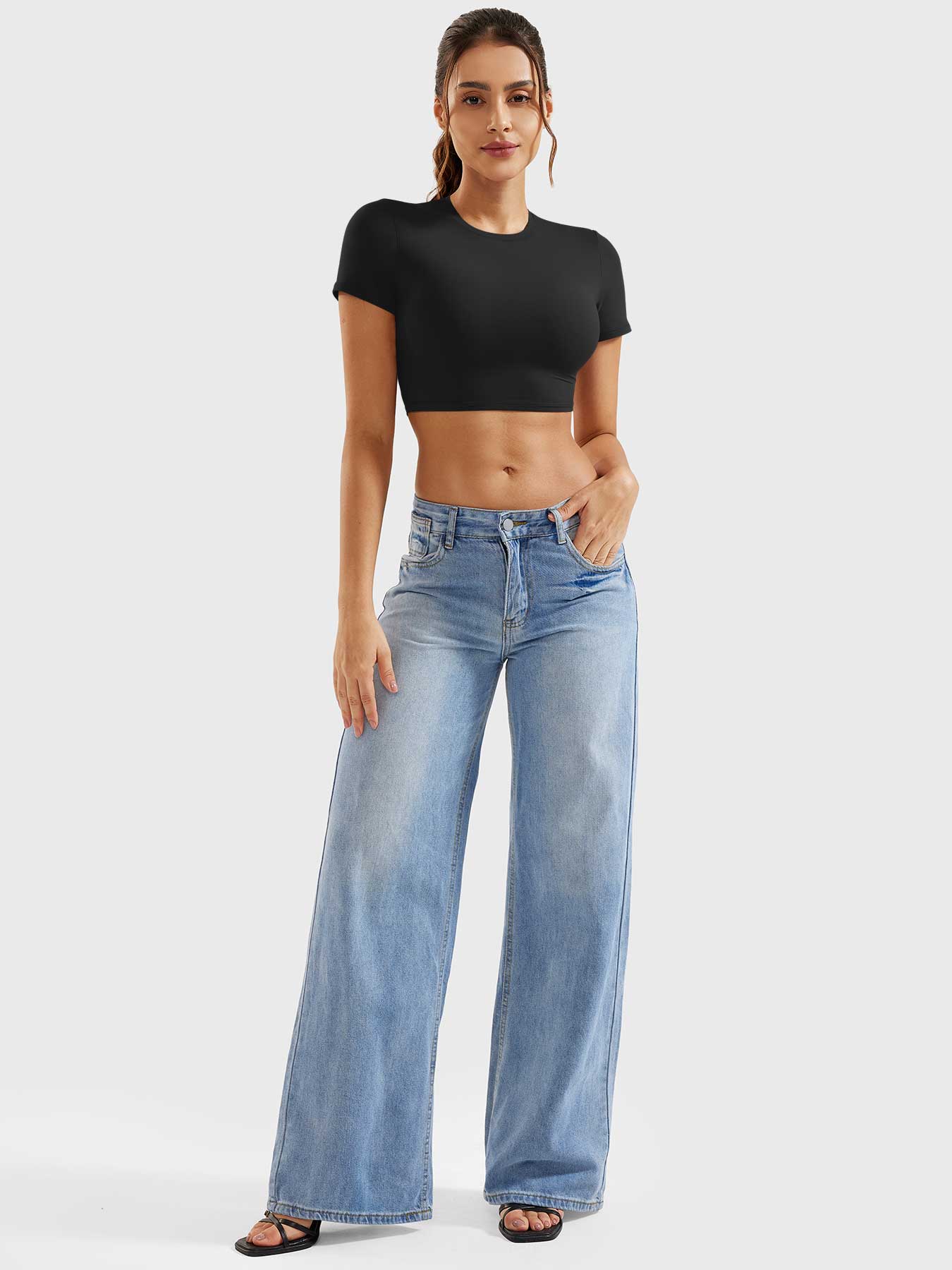 YGLEO Colin Short Sleeves Crop Top