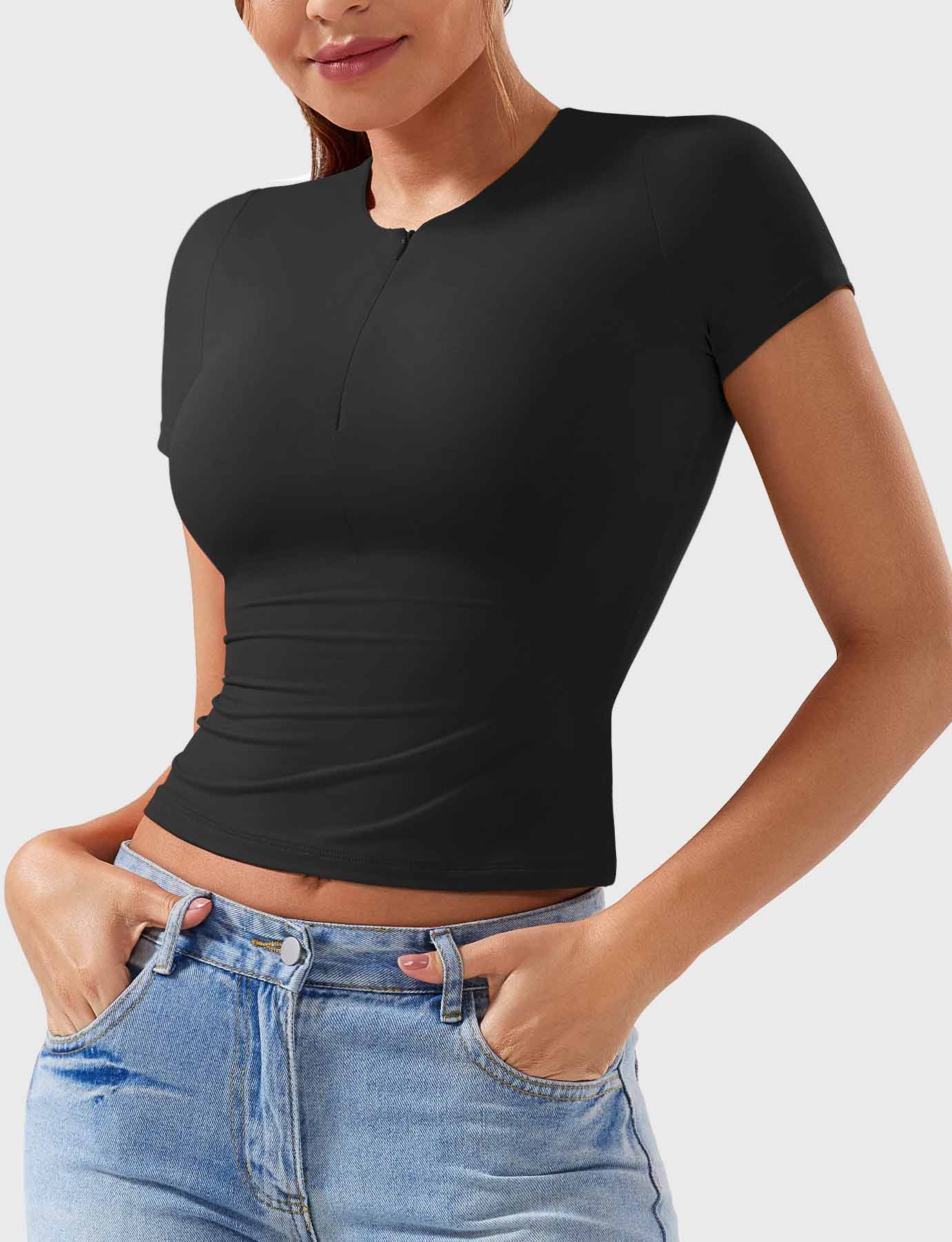 YGLEO Laurisa Zip Up Crop Top