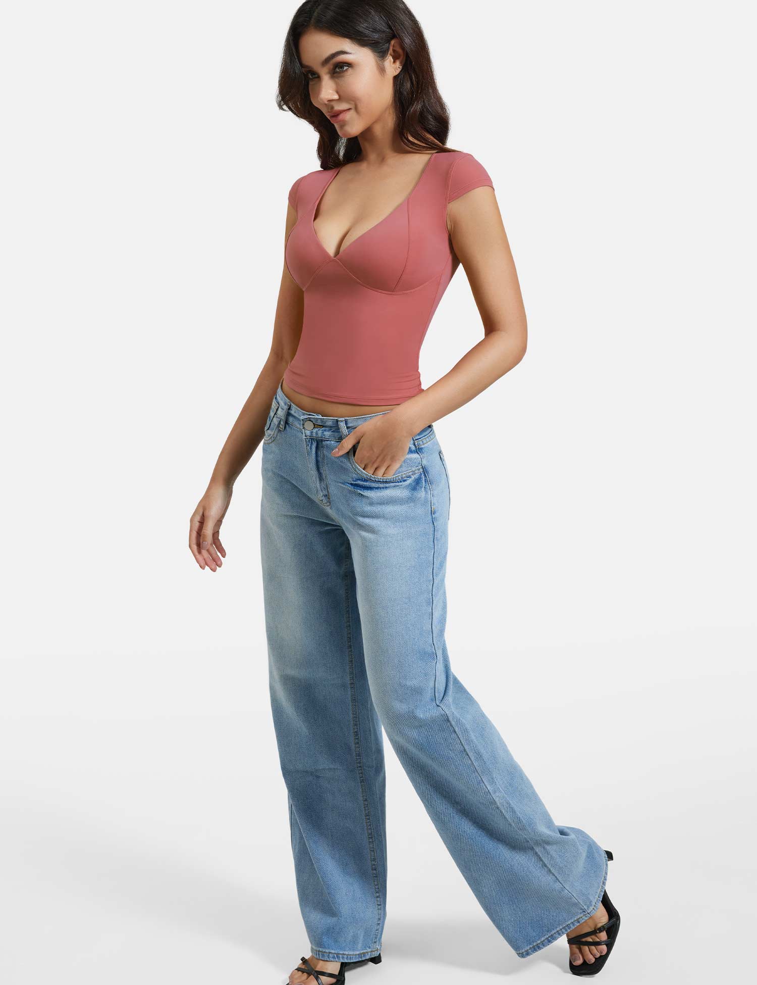 YGLEO Diva V Neck Top