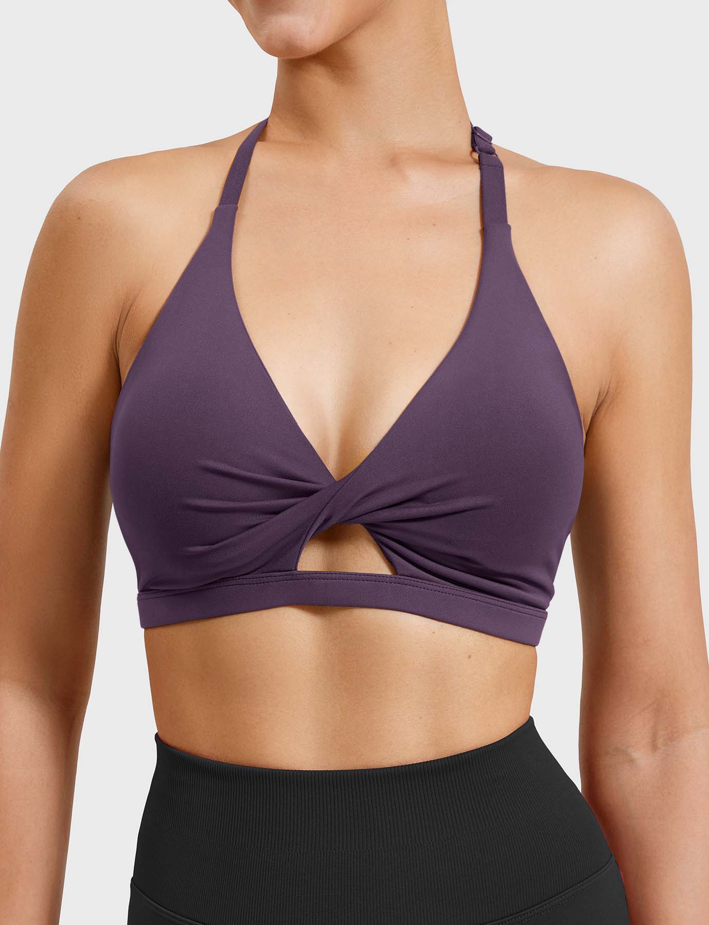 YGLEO Micaela Twist Front Sports Bra