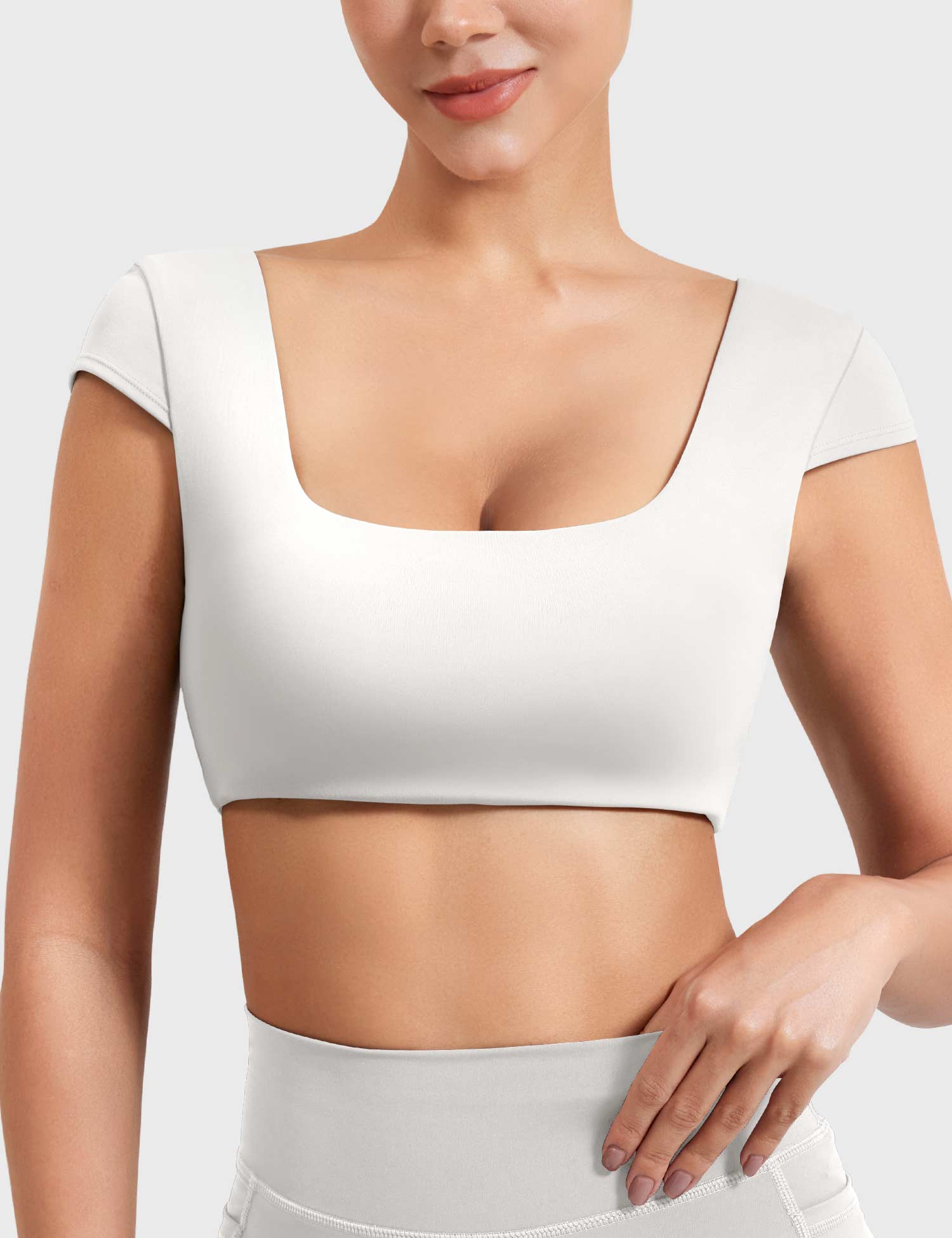 YGLEO Slice Open Back Crop Top