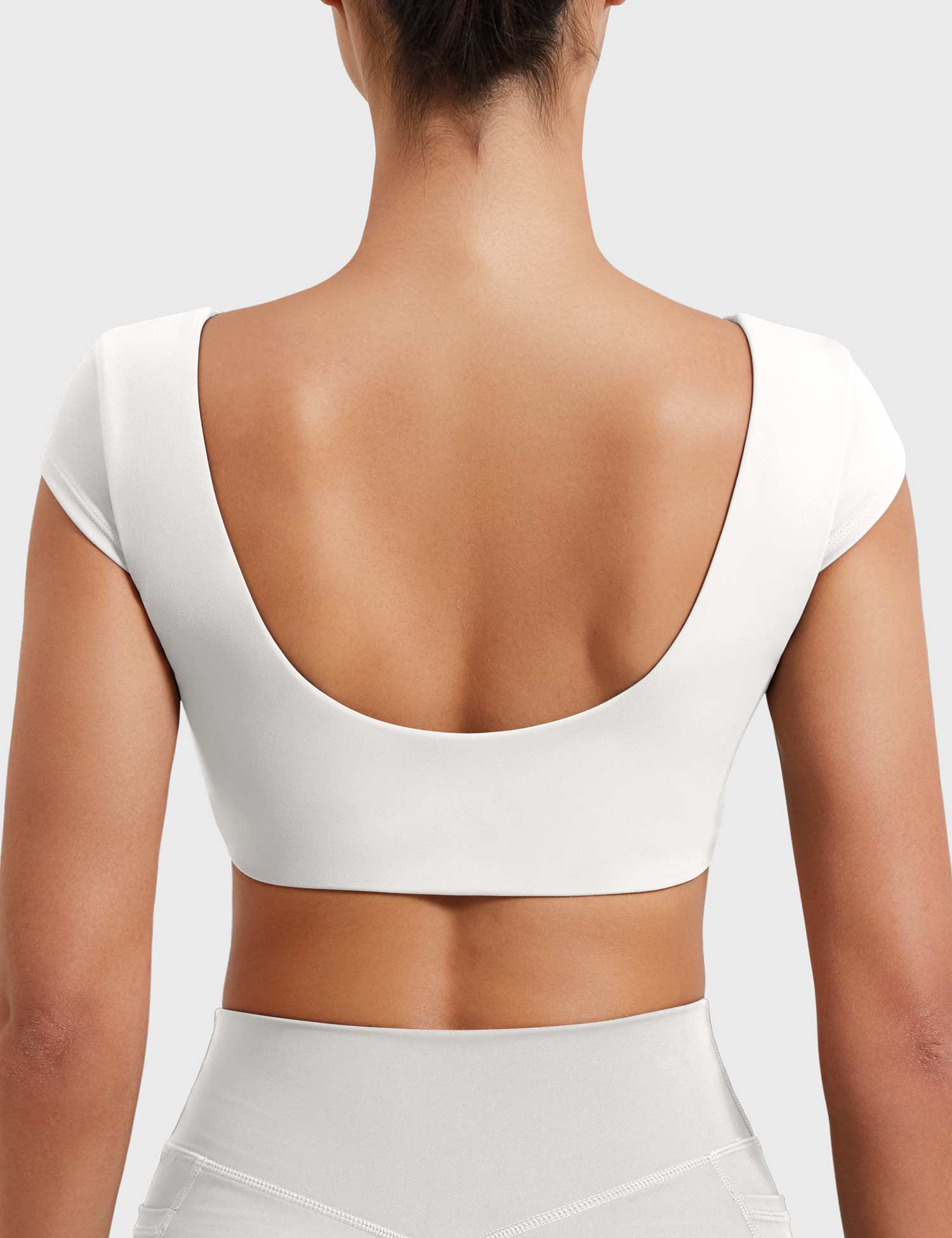 YGLEO Slice Open Back Crop Top