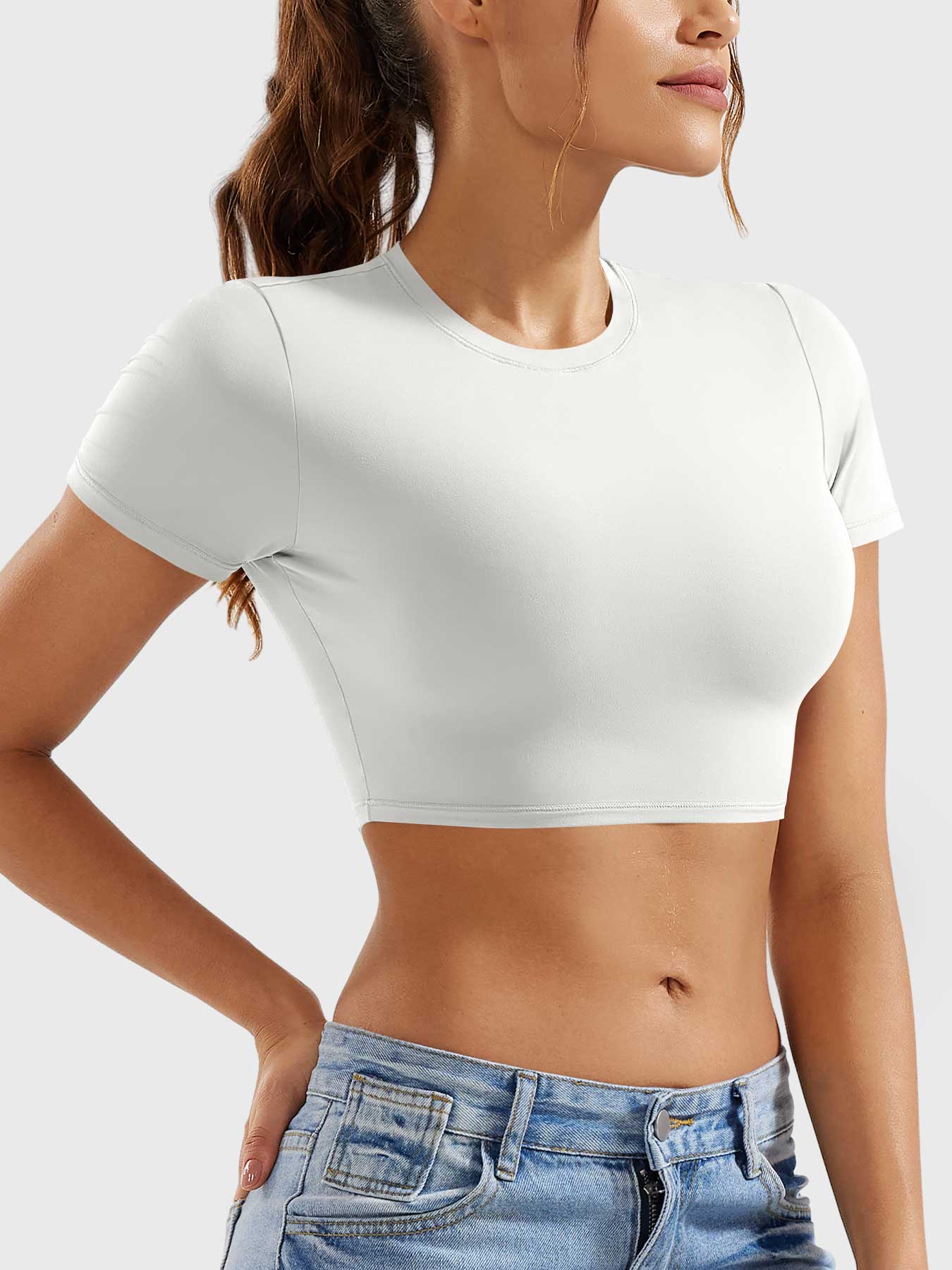 YGLEO Colin Short Sleeves Crop Top