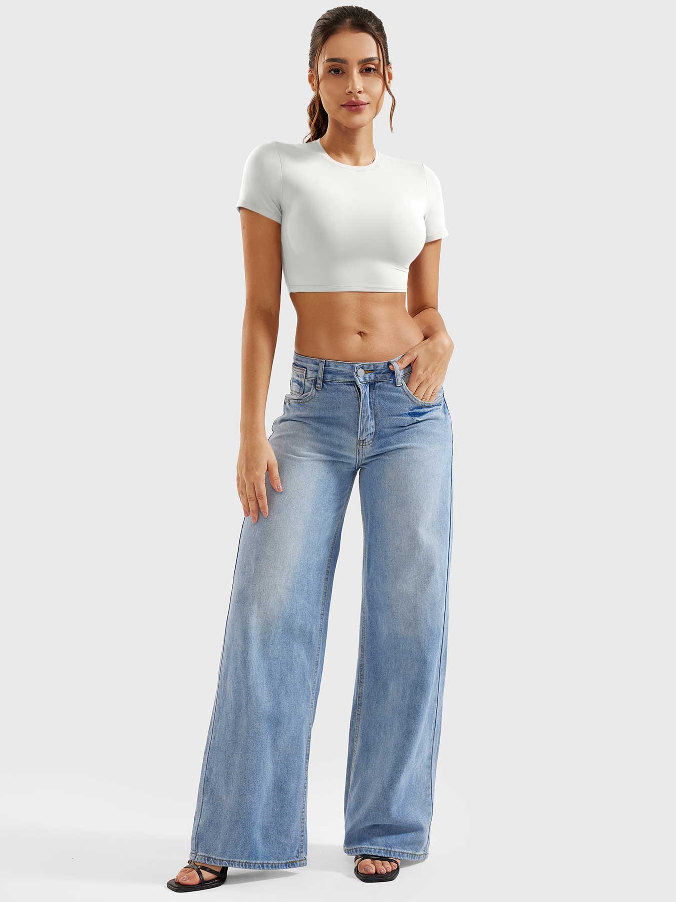 YGLEO Colin Short Sleeves Crop Top
