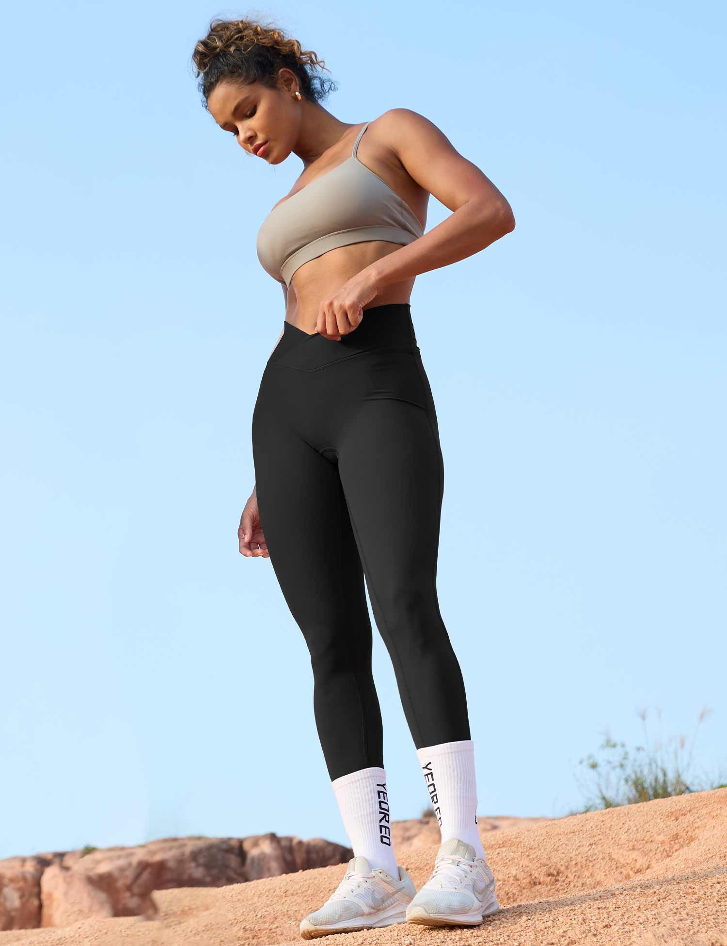 YGLEO V-waistband Workout Leggings