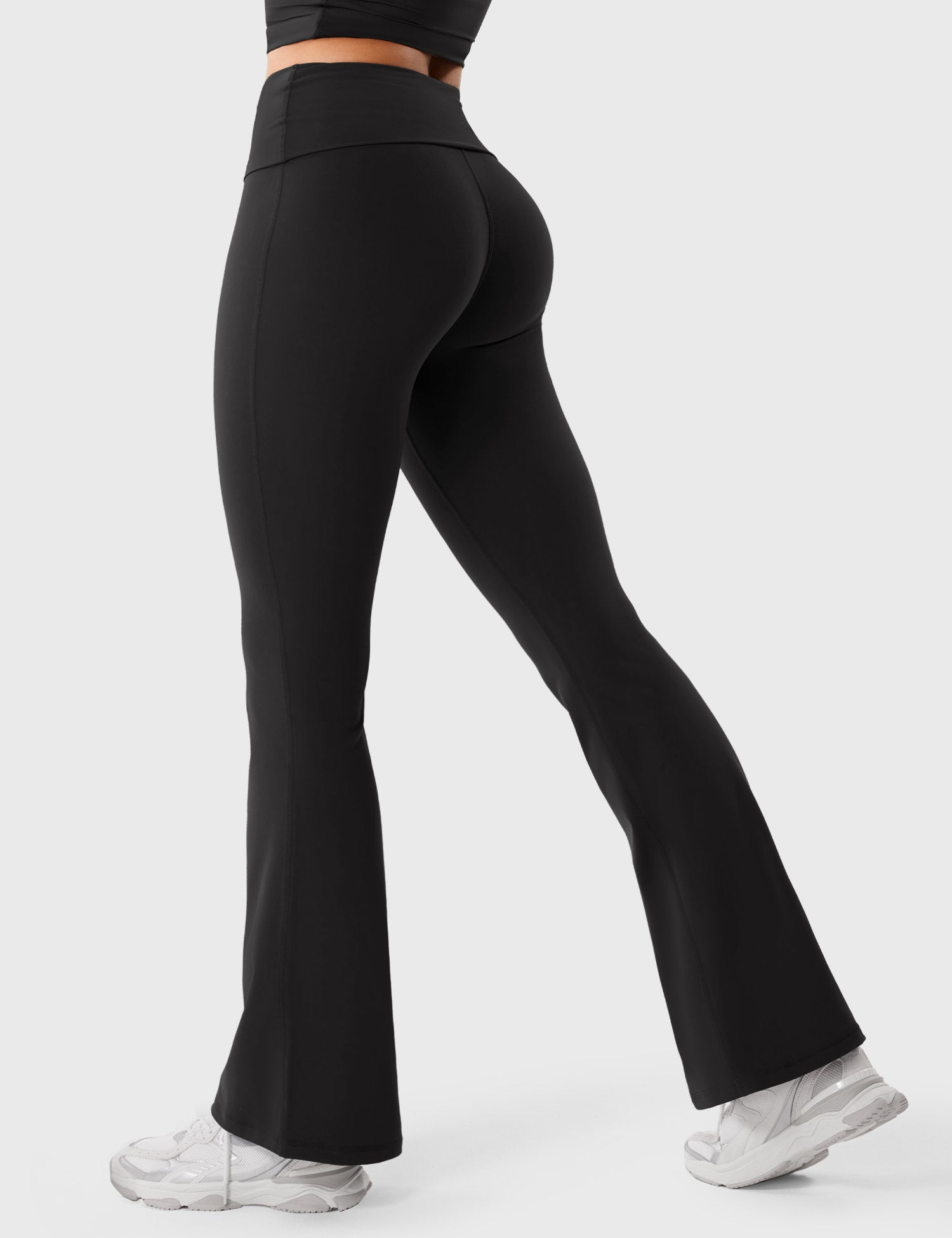 YGLEO Romola Fold Over Flare Leggings