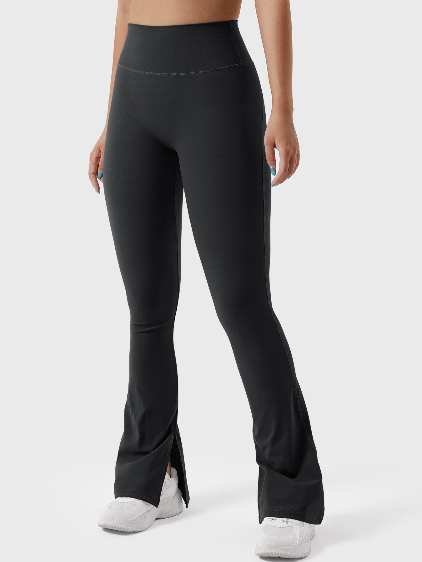 YGLEO Nasreen Flare Split Hem Leggings