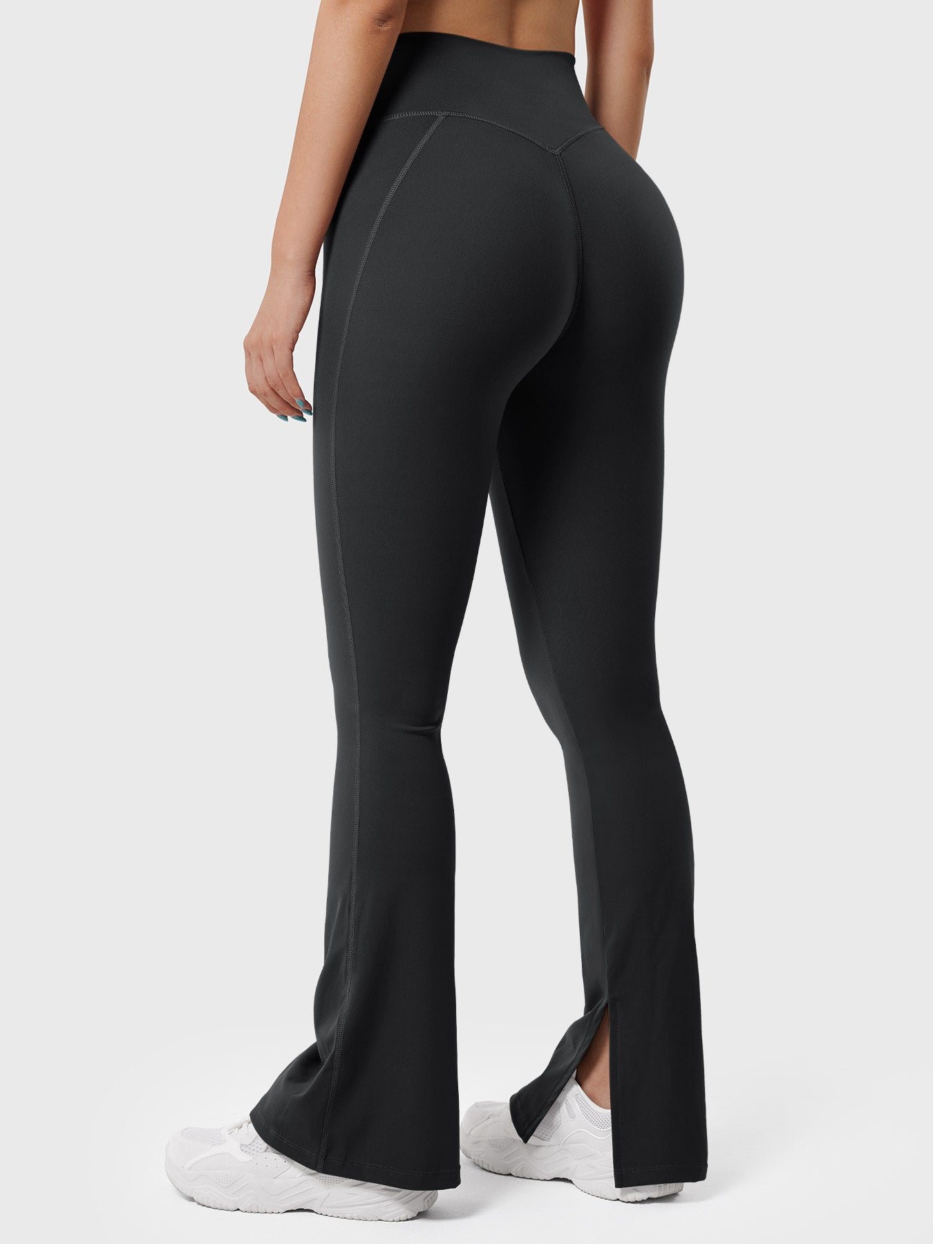 YGLEO Nasreen Flare Split Hem Leggings