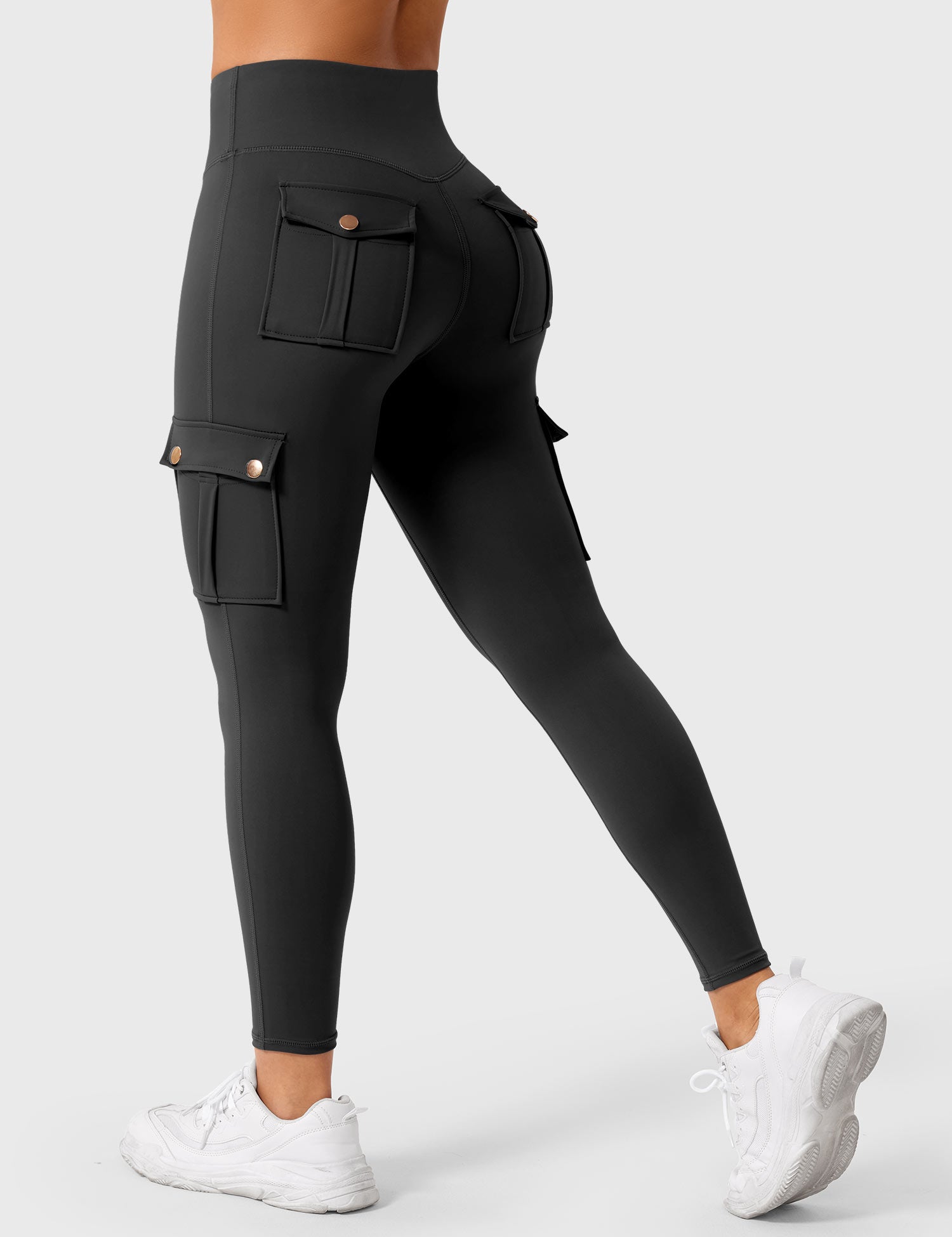 YGLEO Cargo Workout Leggings with Pockets