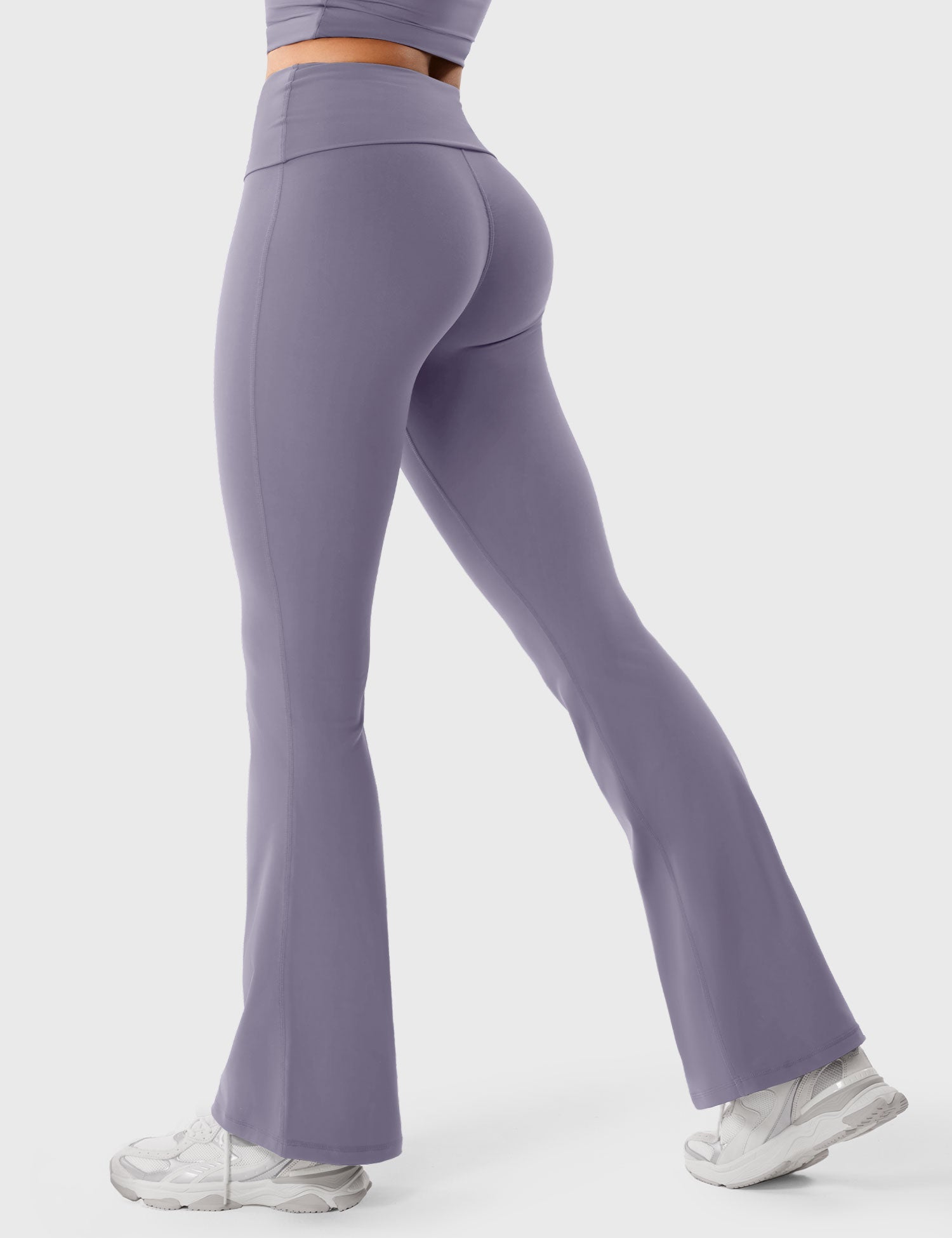 YGLEO Romola Fold Over Flare Leggings