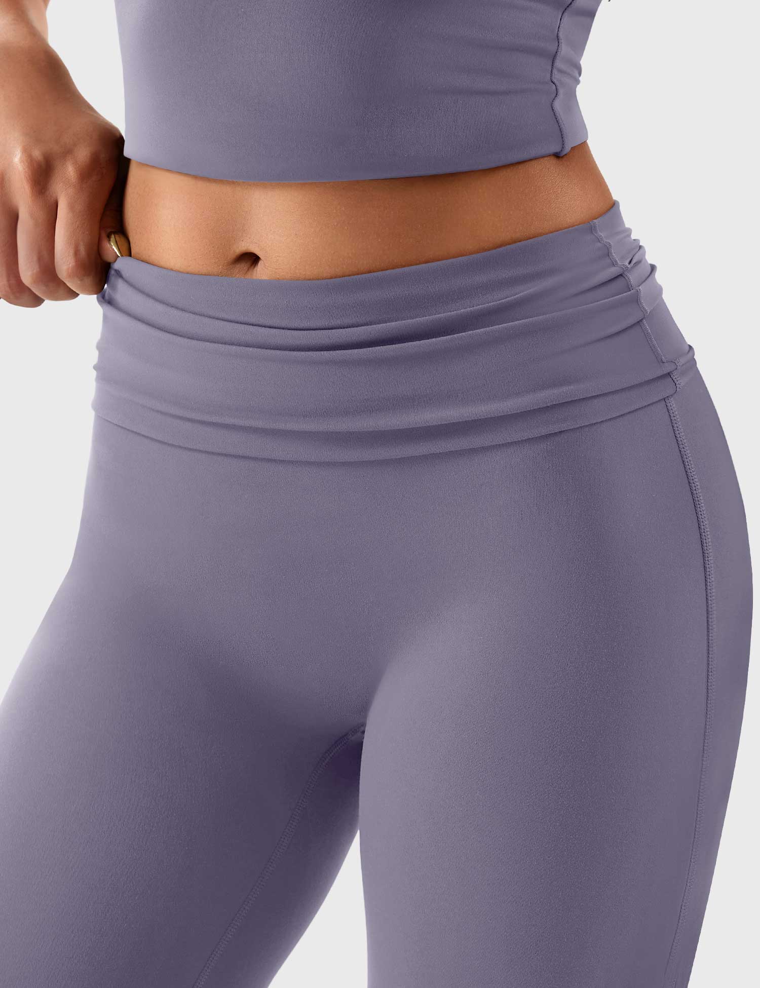 YGLEO Romola Fold Over Flare Leggings