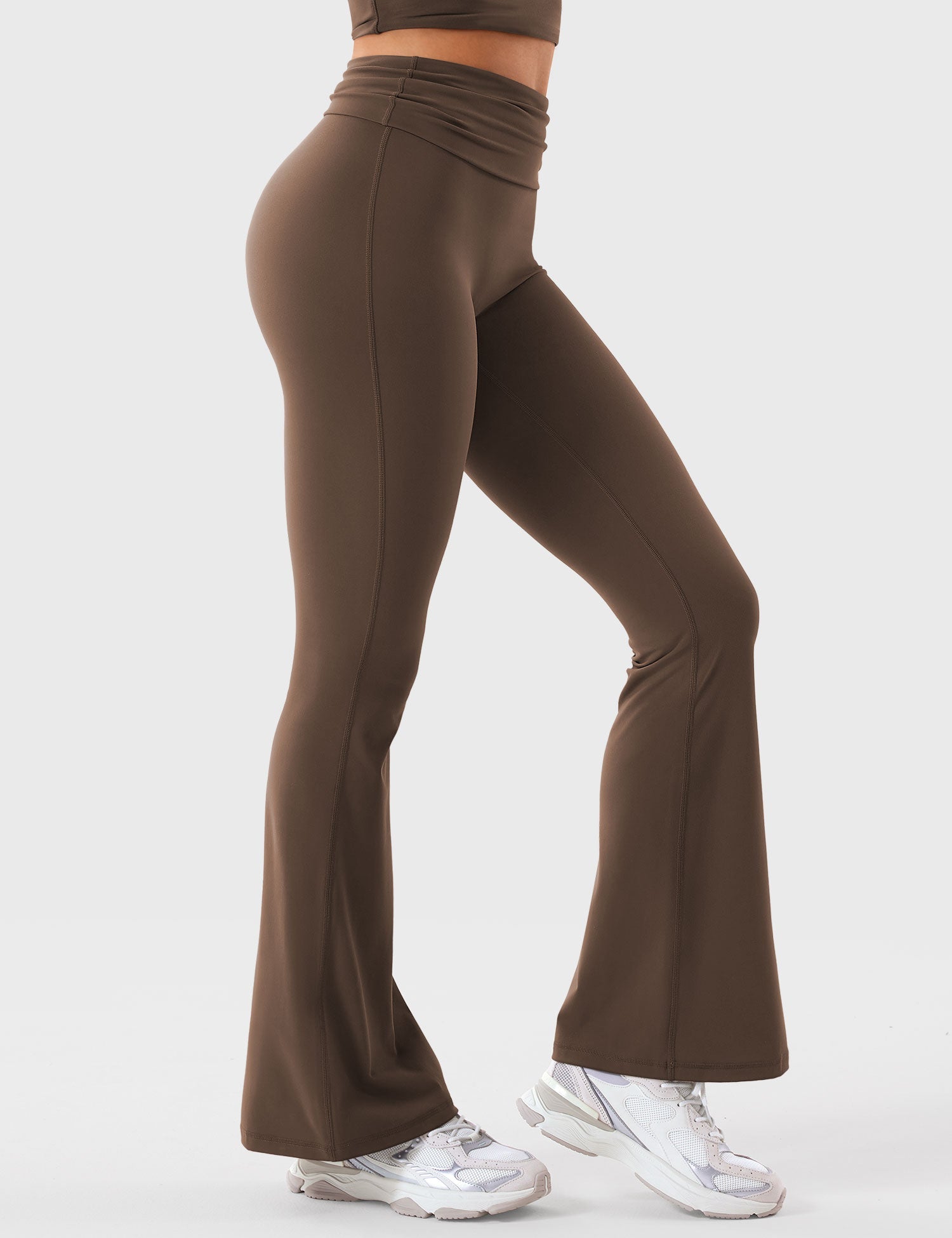 YGLEO Romola Fold Over Flare Leggings