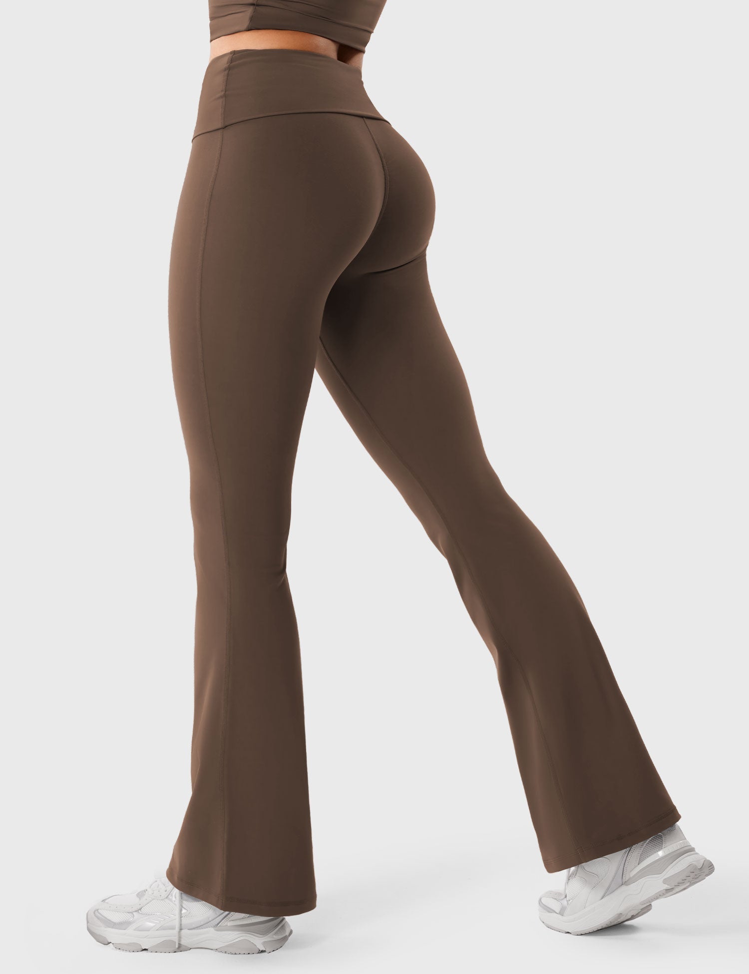 YGLEO Romola Fold Over Flare Leggings