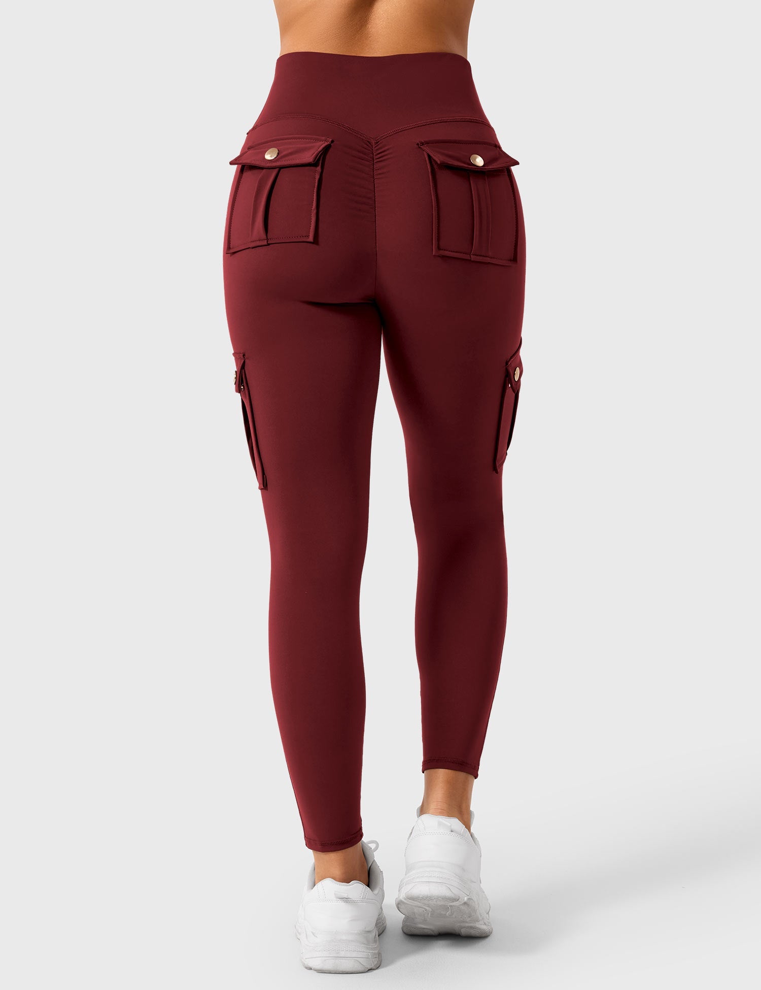 YGLEO Cargo Scrunch Leggings with Pockets