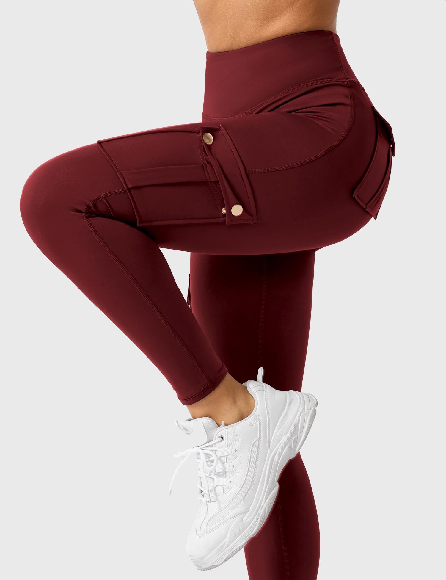 YGLEO Cargo Scrunch Leggings with Pockets