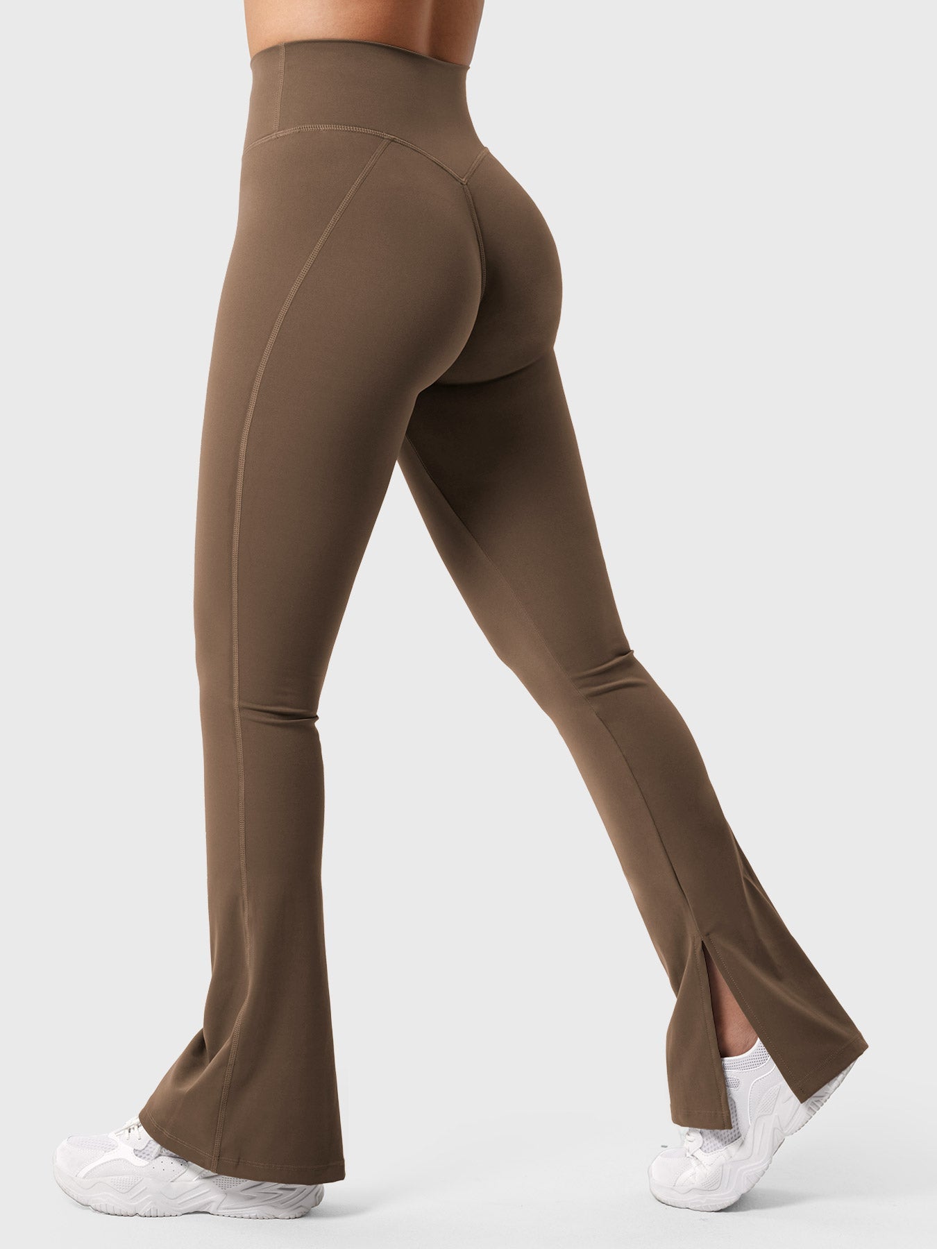 YGLEO Nasreen Flare Split Hem Leggings