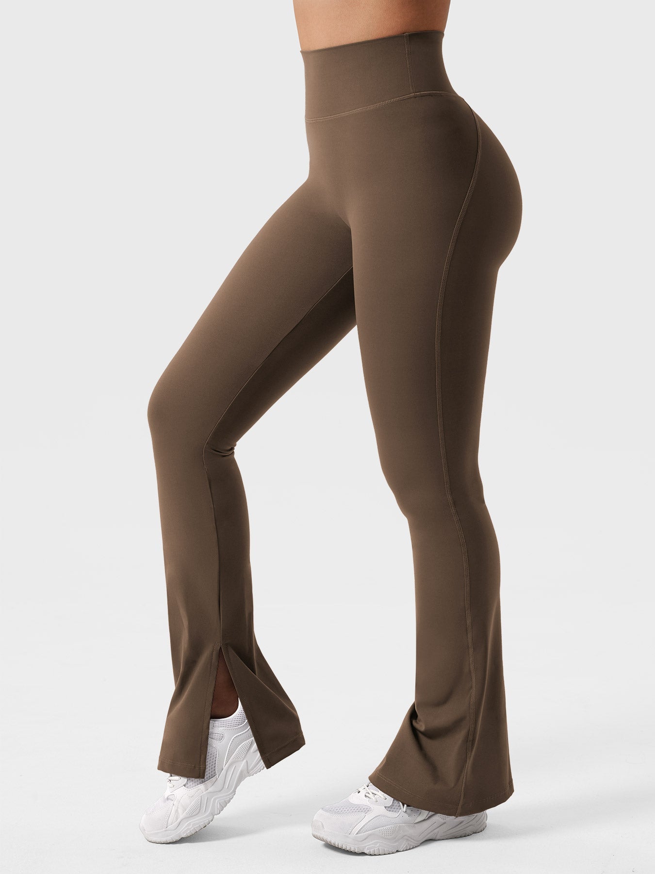 YGLEO Nasreen Flare Split Hem Leggings