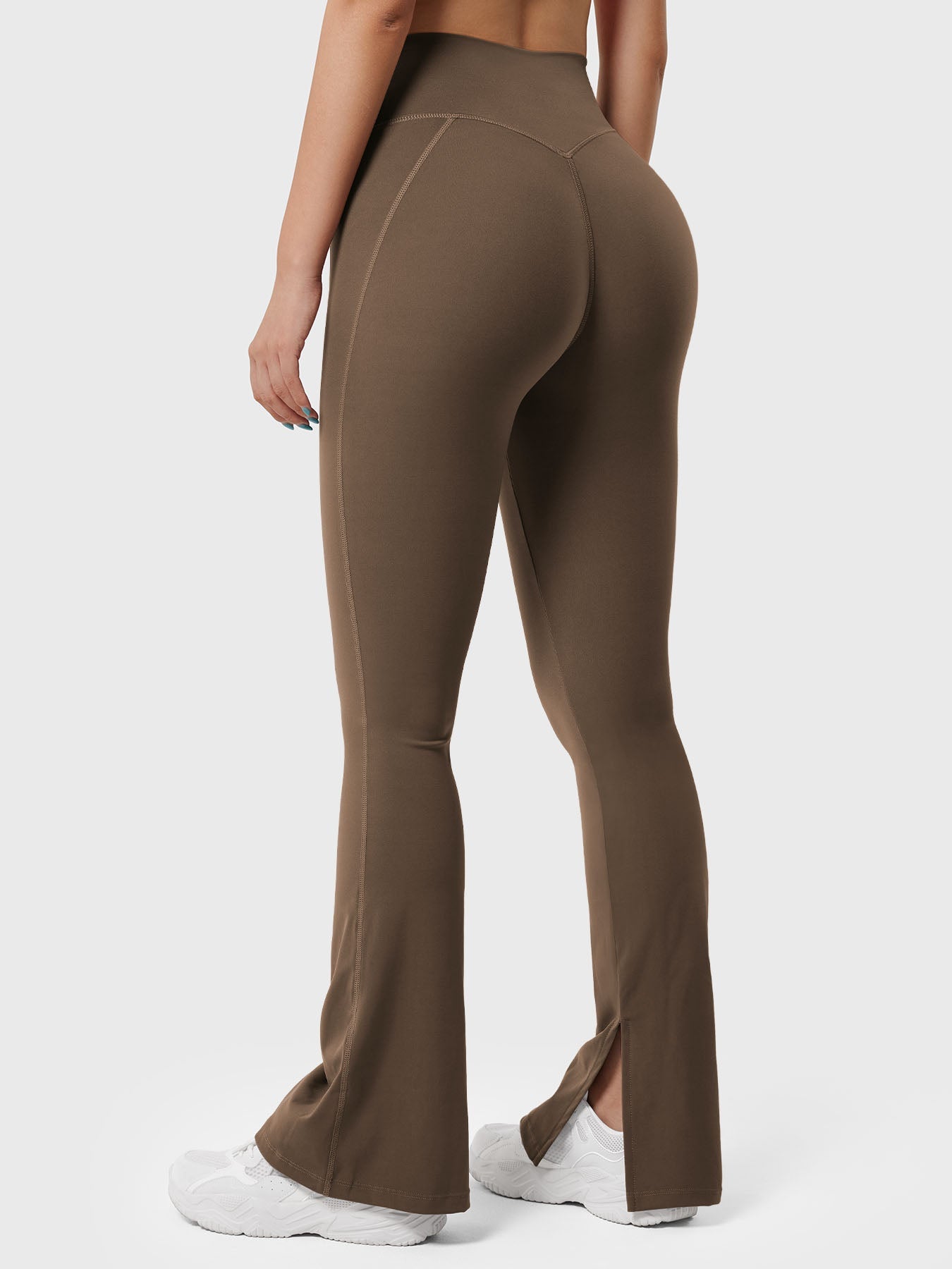 YGLEO Nasreen Flare Split Hem Leggings