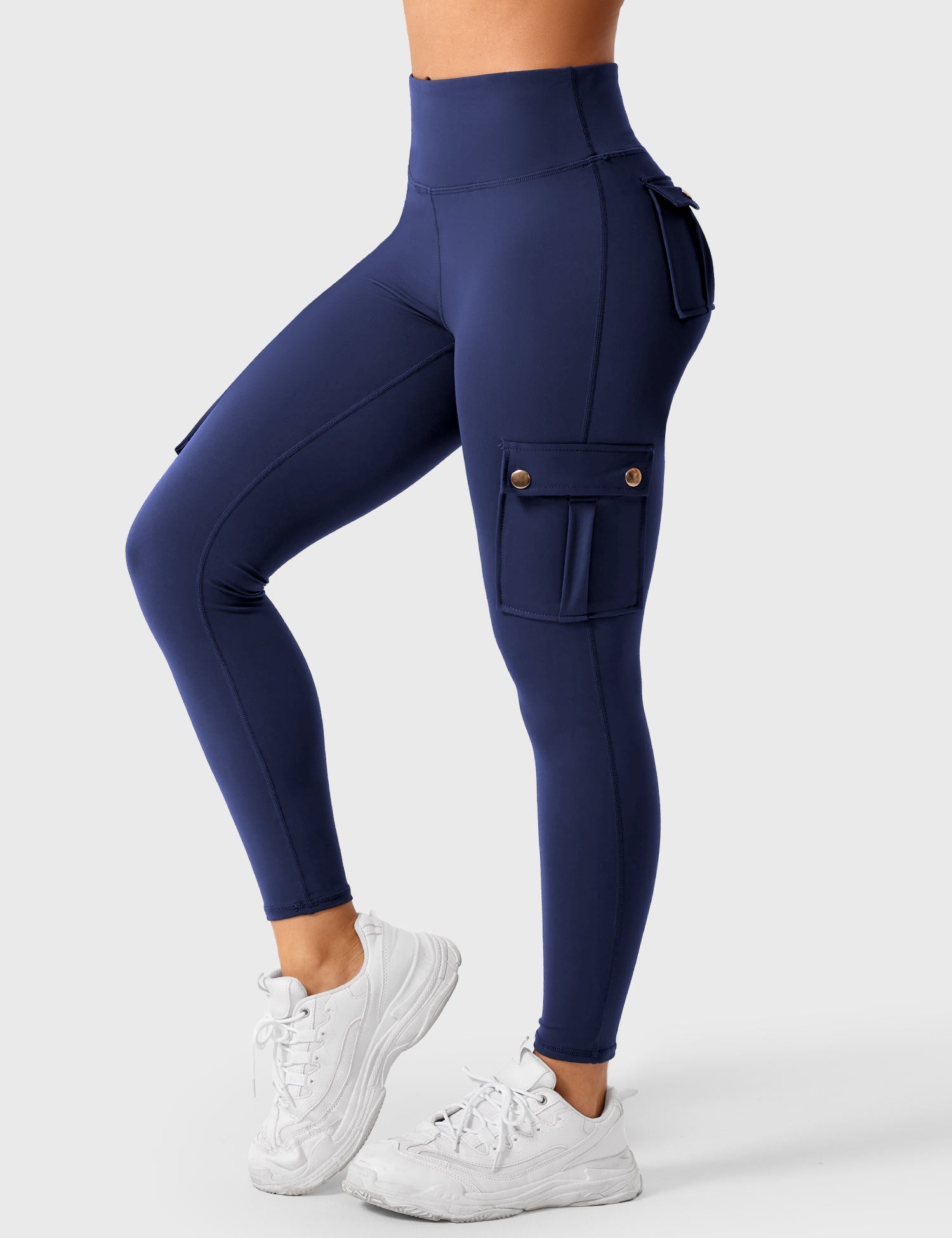 YGLEO Cargo Scrunch Leggings with Pockets