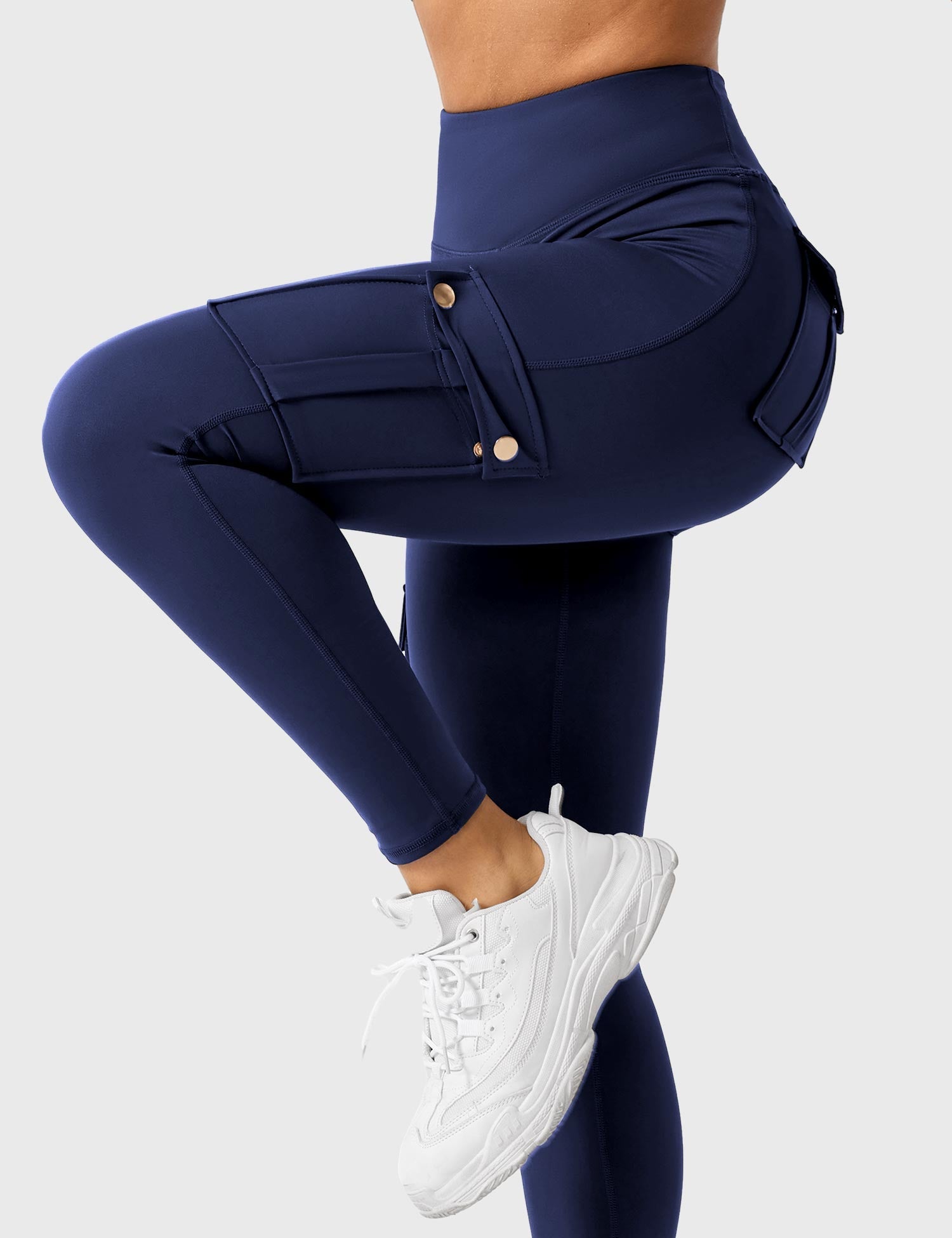 YGLEO Cargo Scrunch Leggings with Pockets