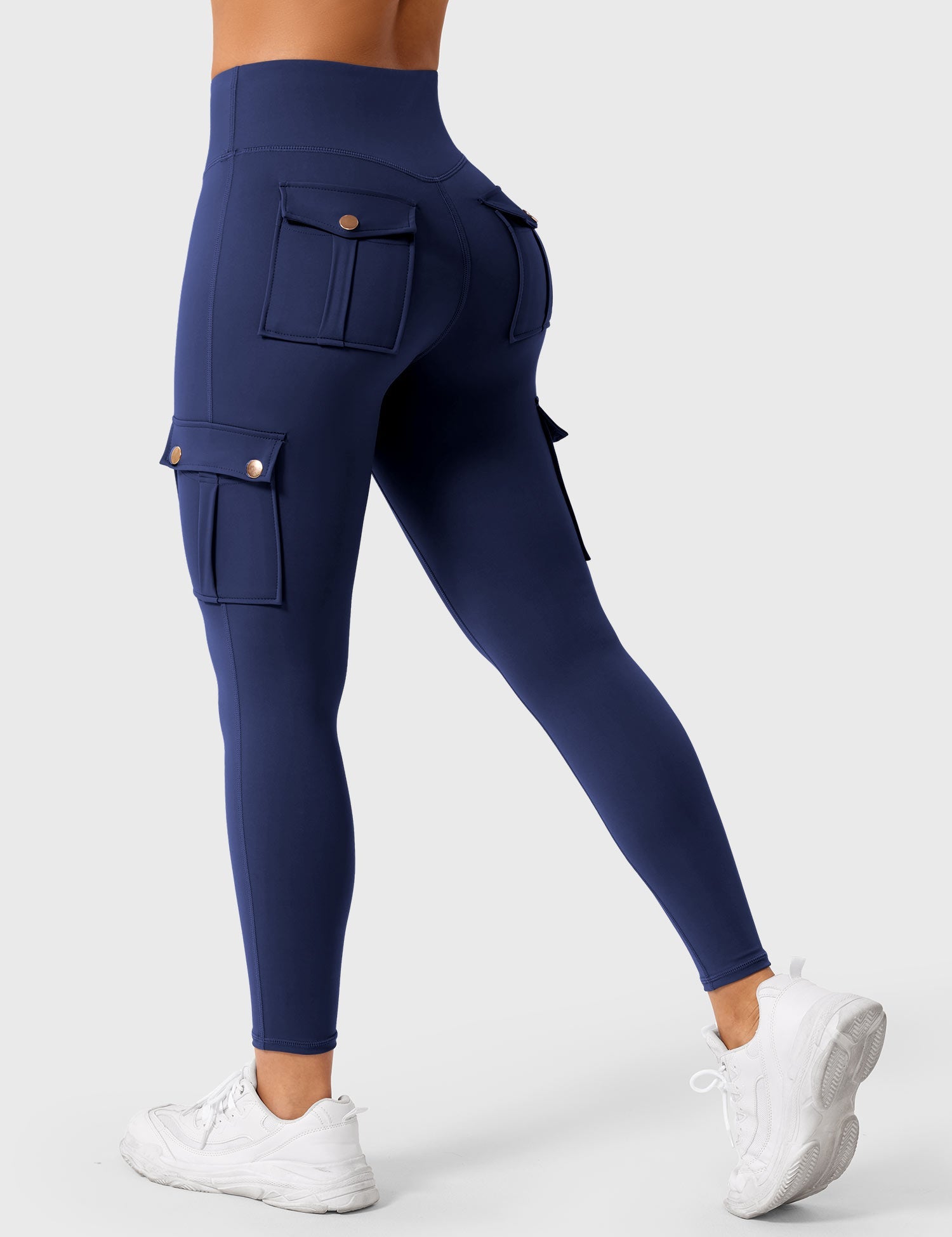 YGLEO Cargo Workout Leggings with Pockets