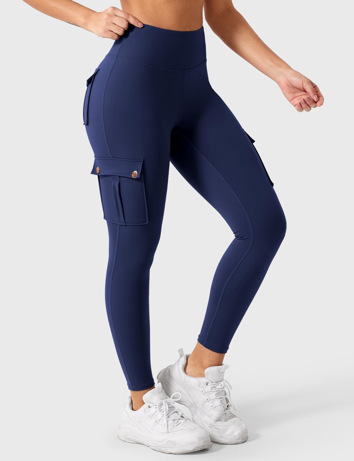 YGLEO Cargo Workout Leggings with Pockets