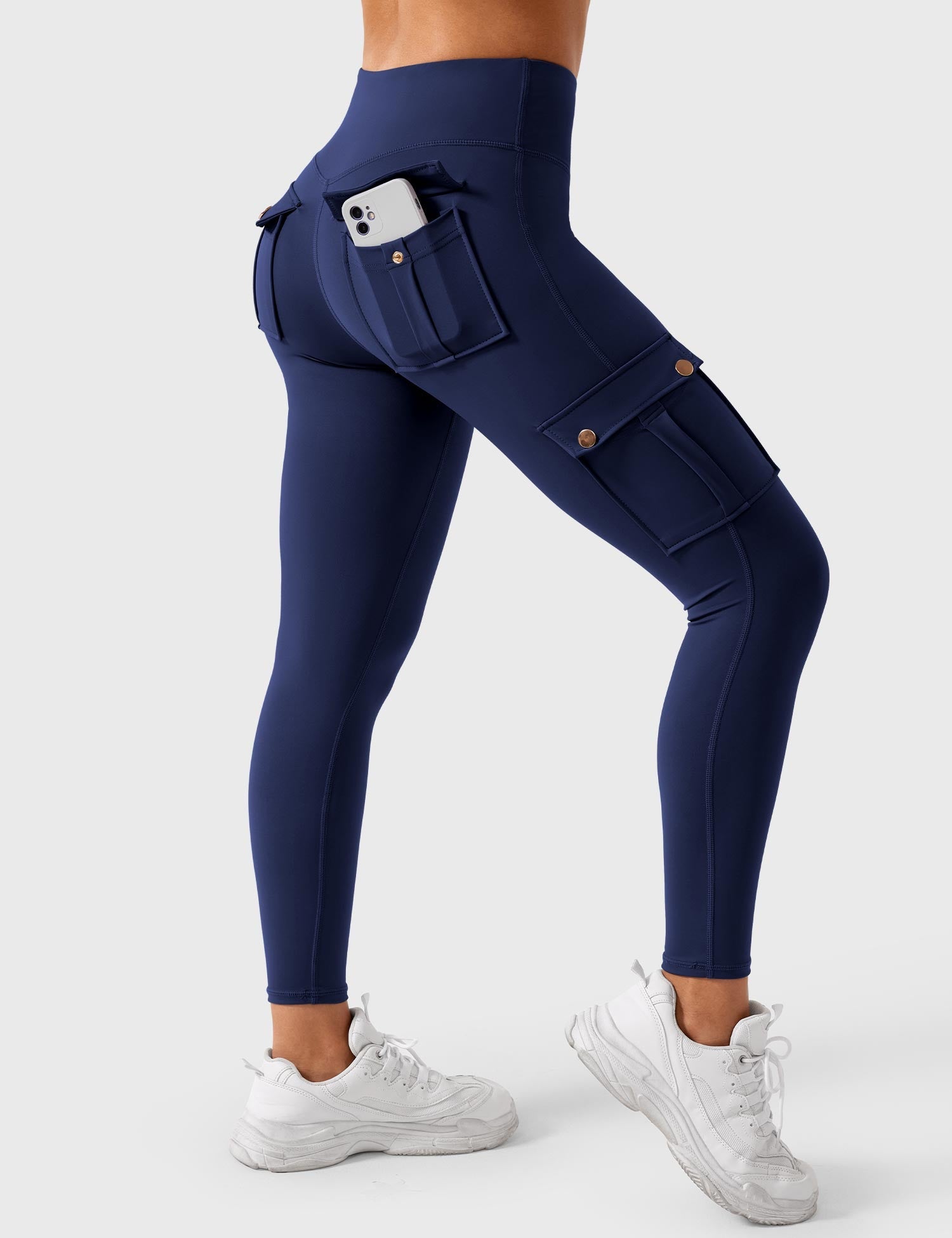 YGLEO Cargo Workout Leggings with Pockets