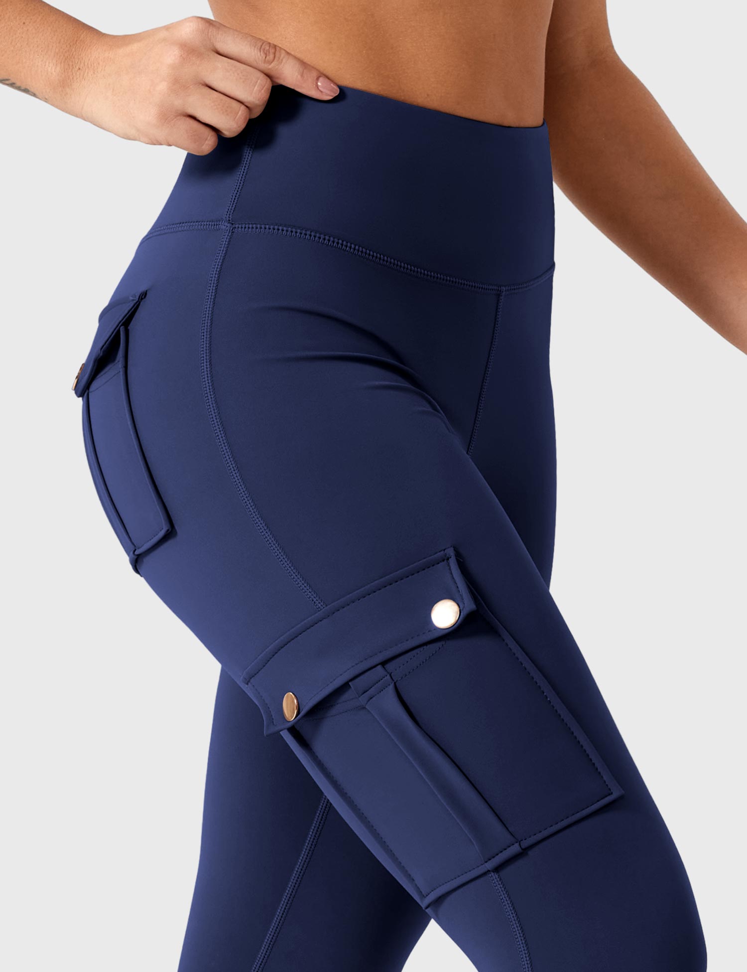 YGLEO Cargo Workout Leggings with Pockets