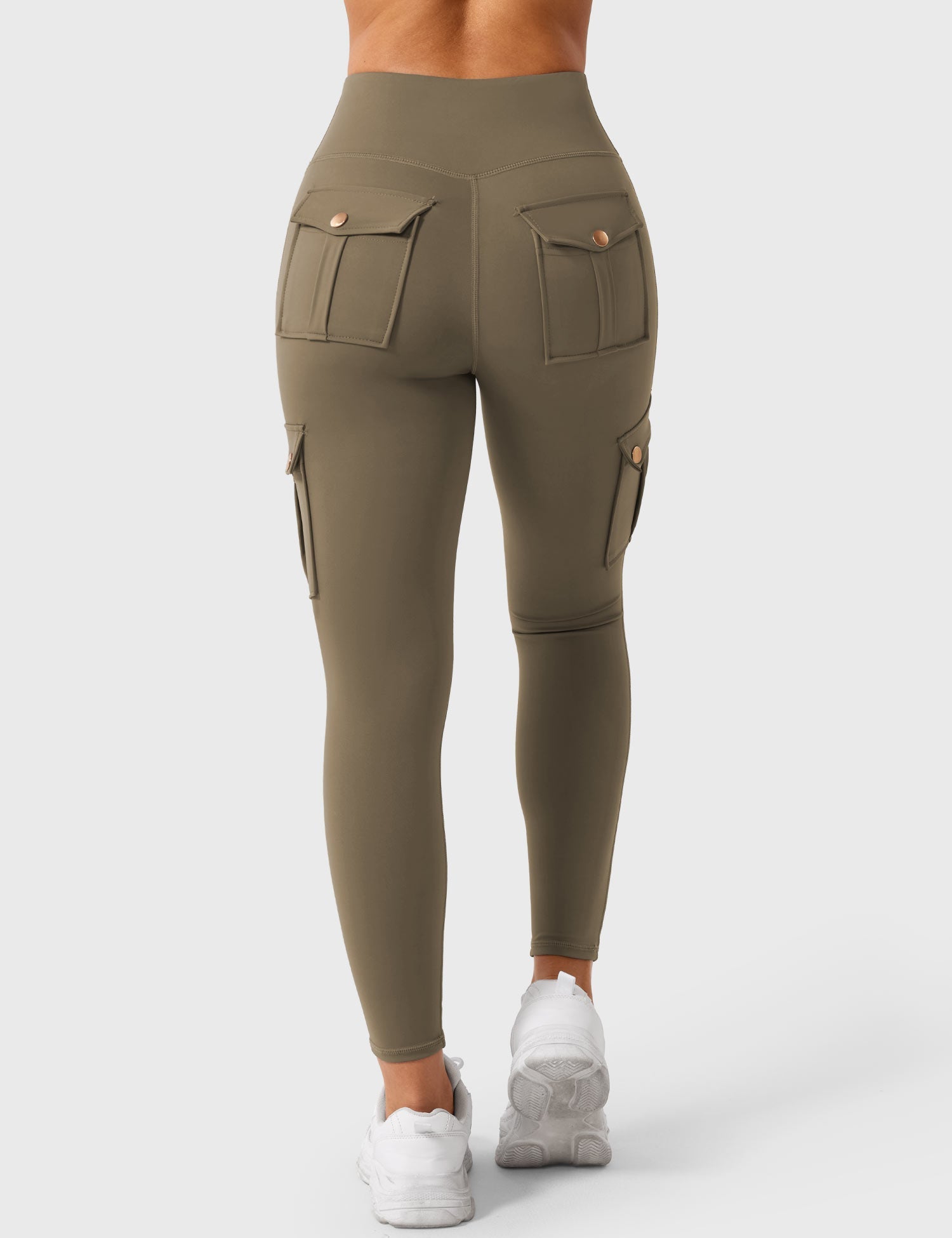 YGLEO Cargo Workout Leggings with Pockets