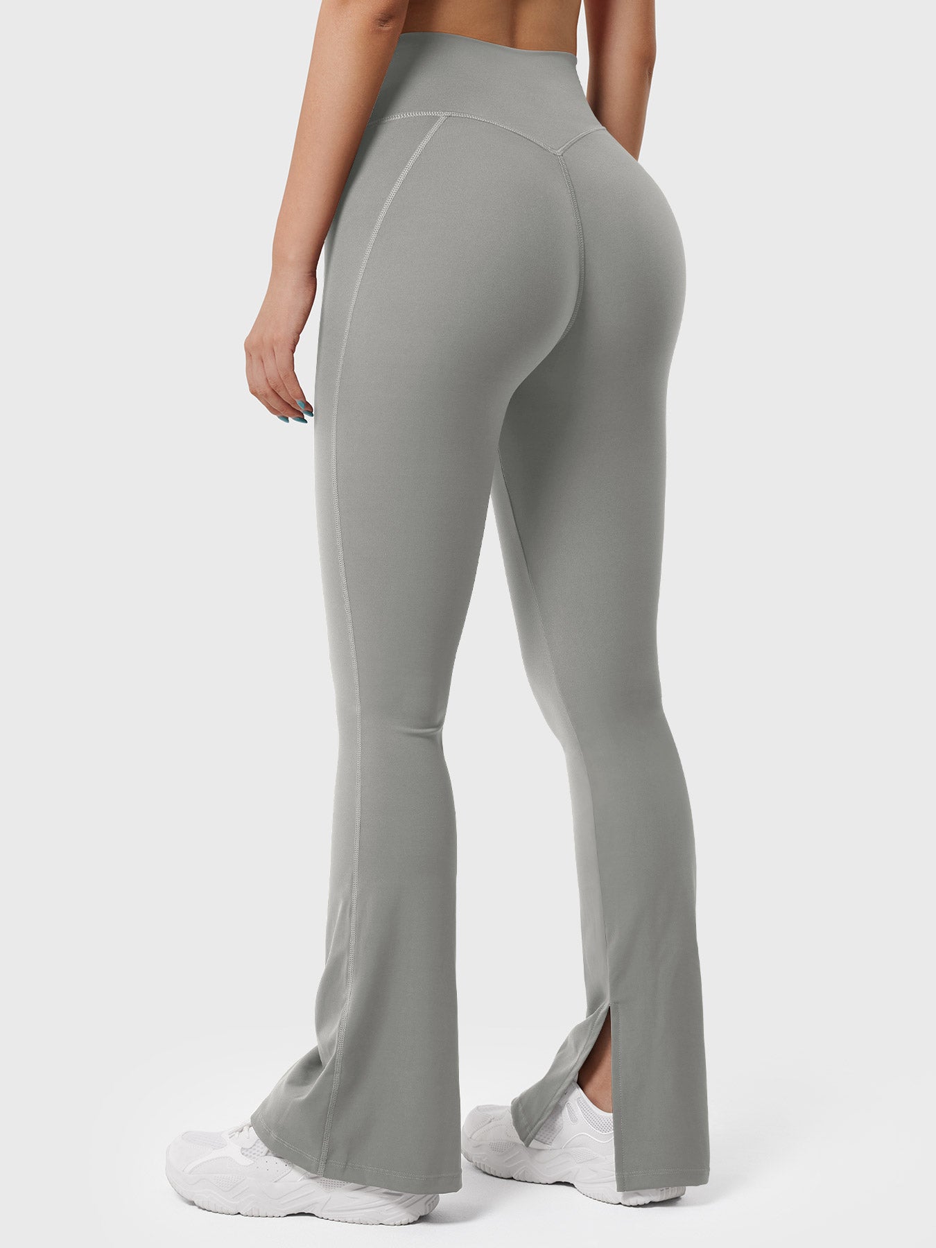 YGLEO Nasreen Flare Split Hem Leggings