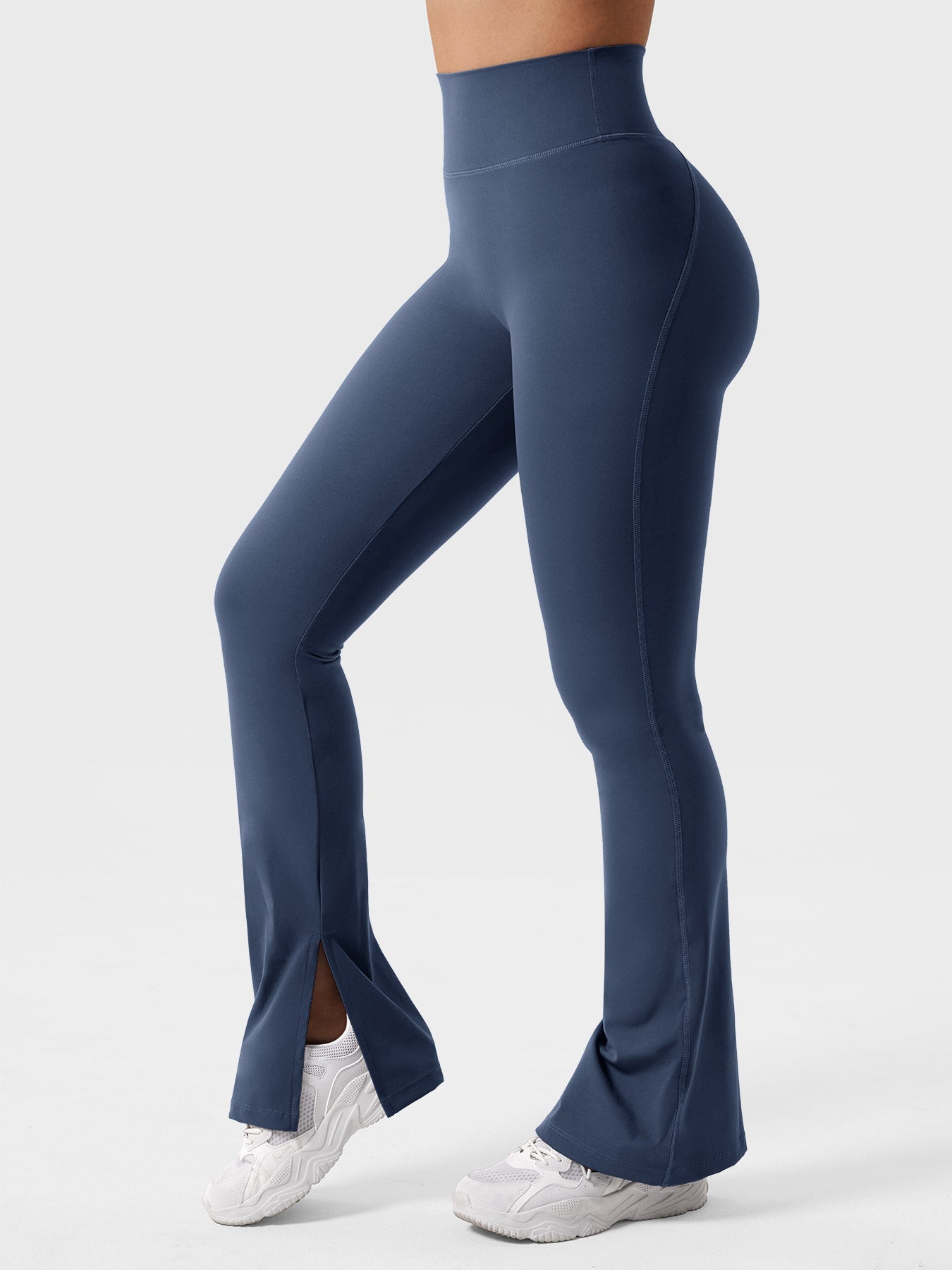 YGLEO Nasreen Flare Split Hem Leggings