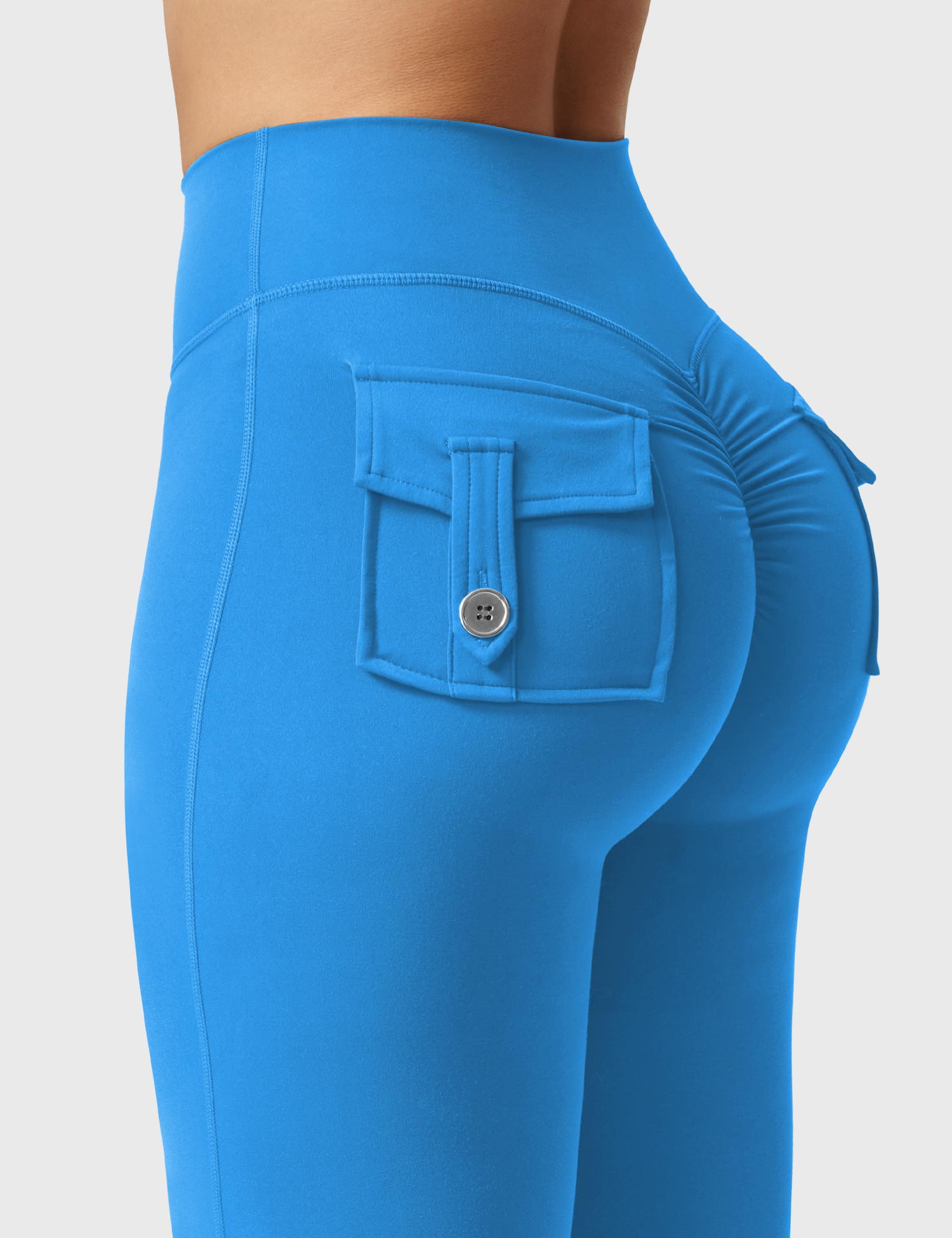 YGLEO Brittany Flared Leggings with Pockets