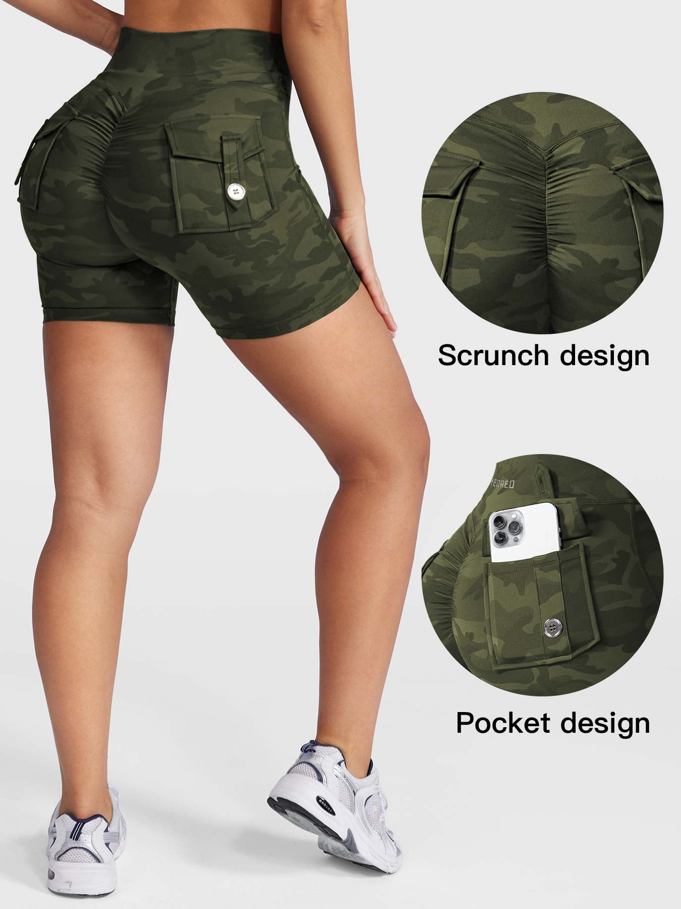 YGLEO Charm Camouflage Shorts