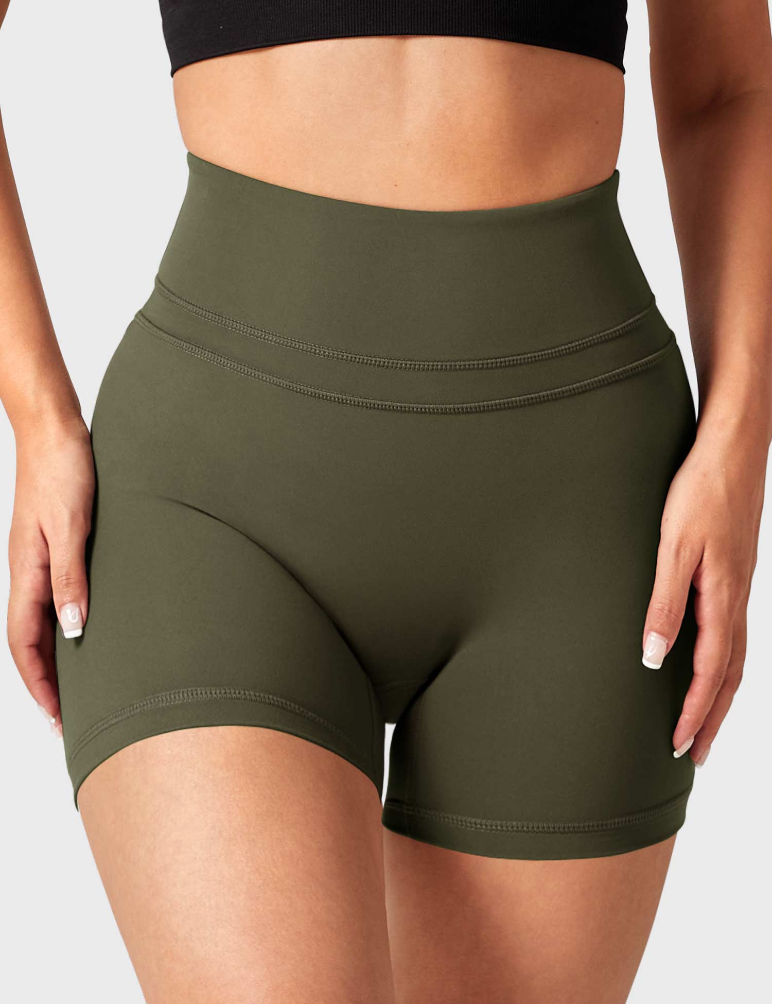 YGLEO Buttery High Waisted Shorts