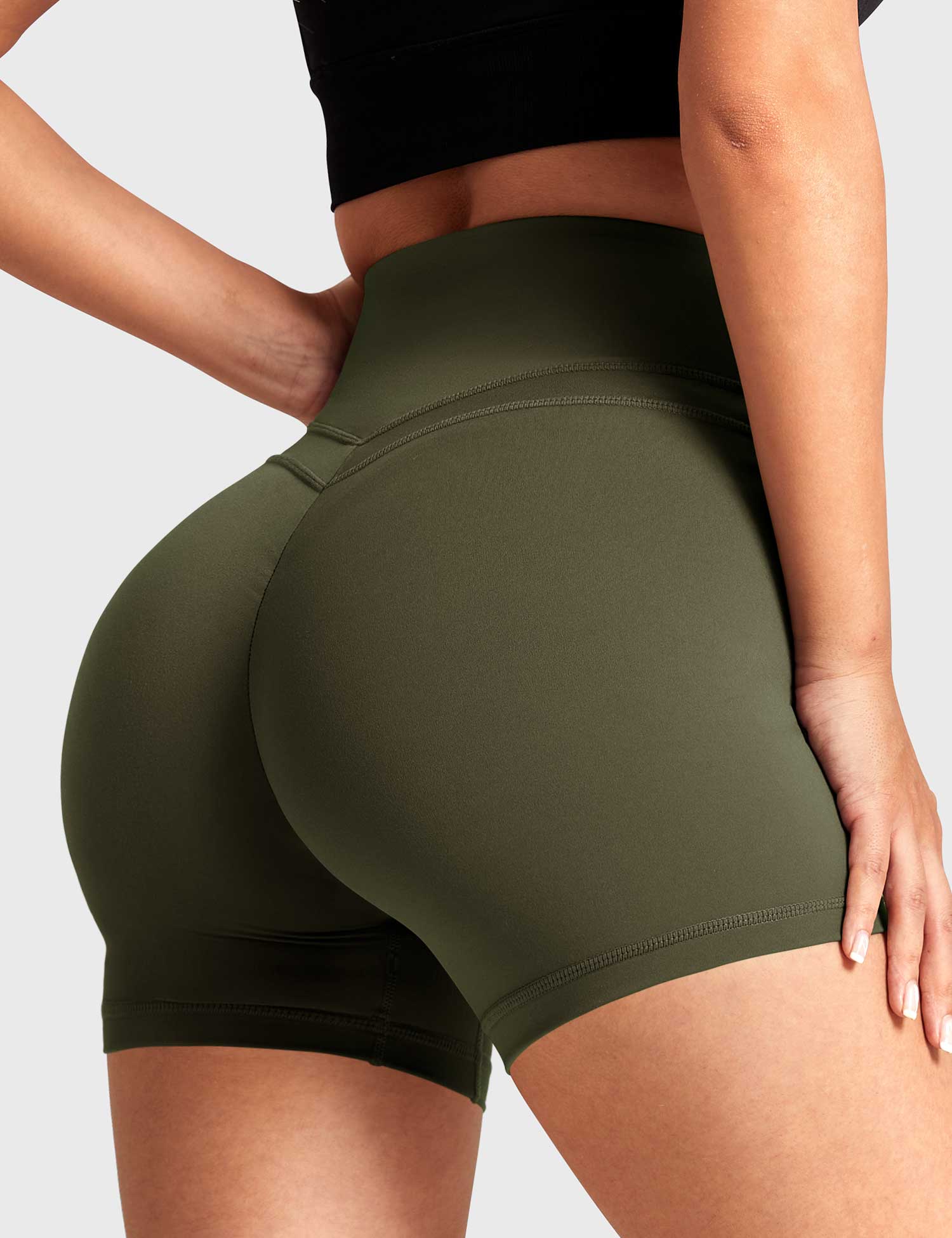 YGLEO Buttery High Waisted Shorts