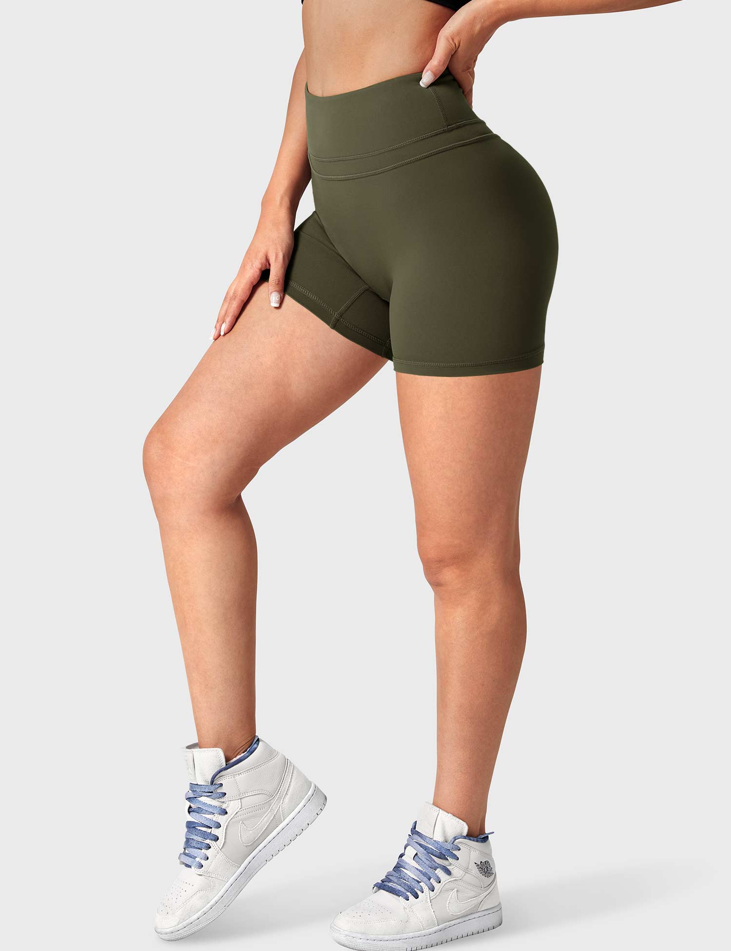 YGLEO Buttery High Waisted Shorts