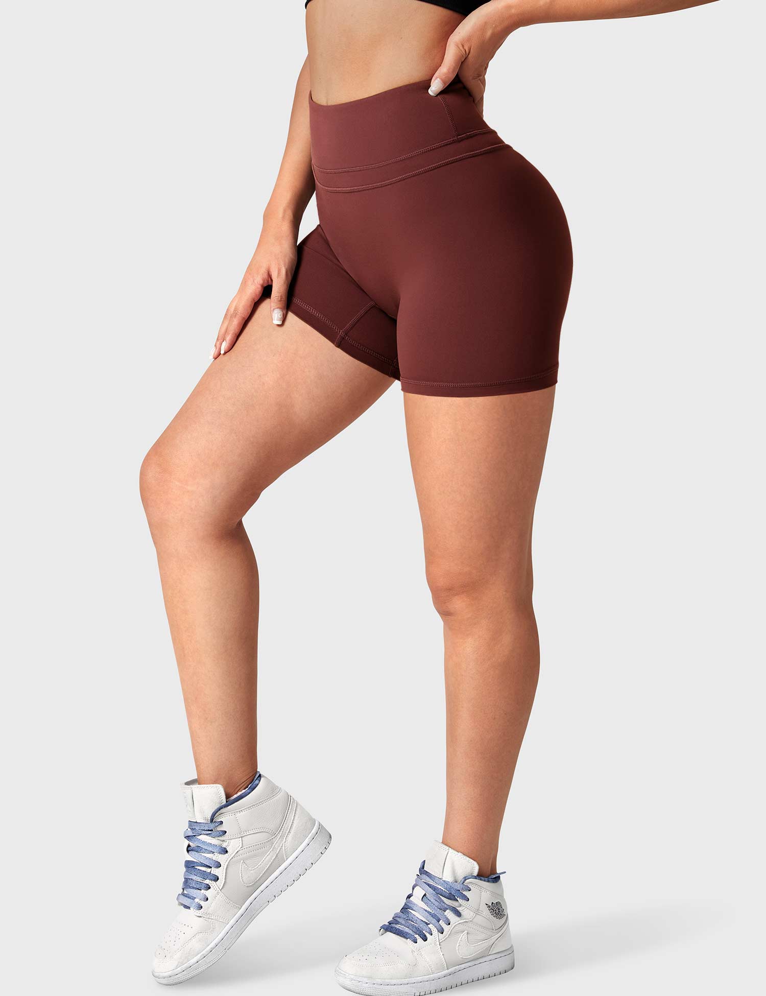 YGLEO Buttery High Waisted Shorts