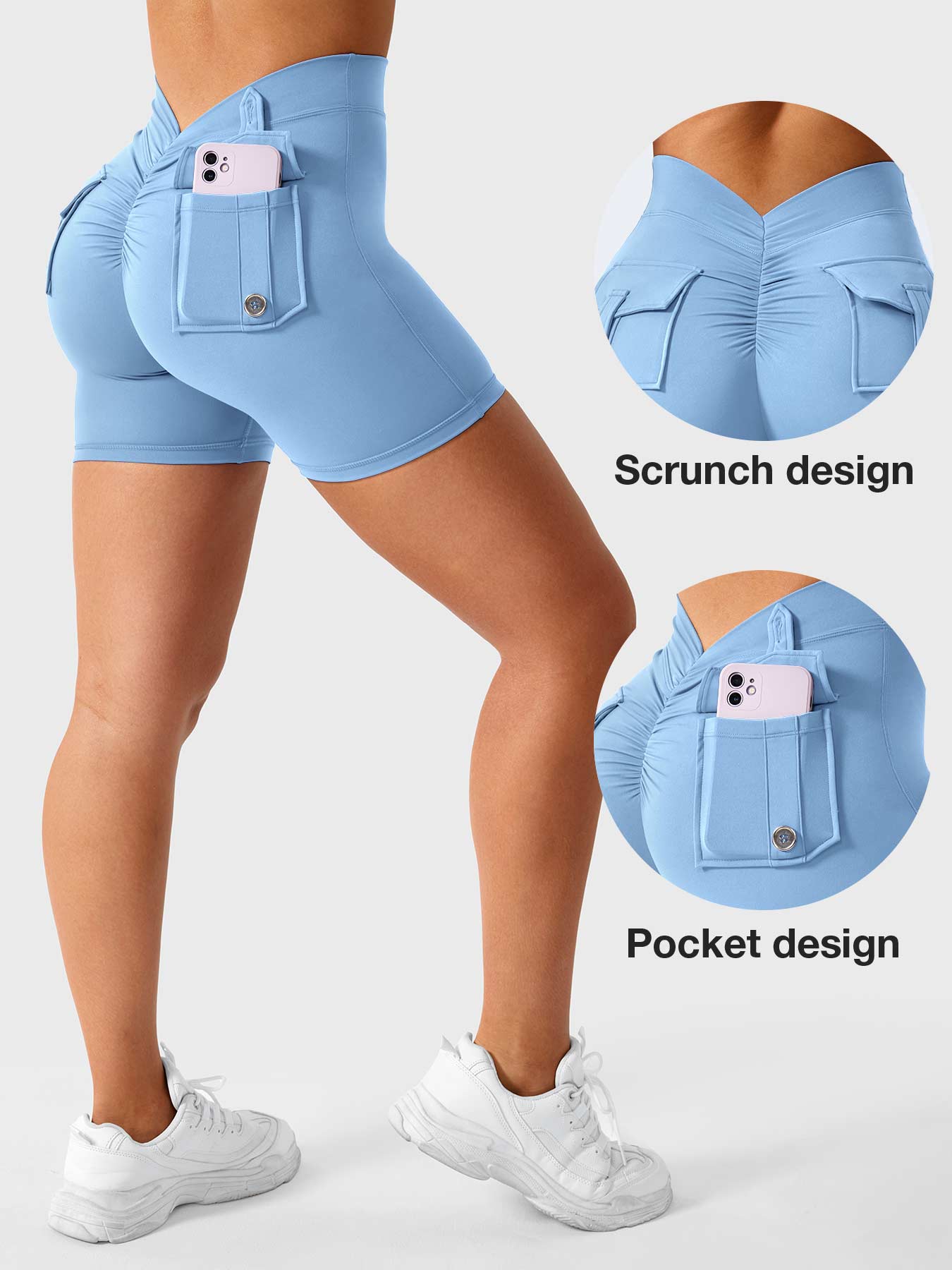 YGLEO V-Back Charm Shorts