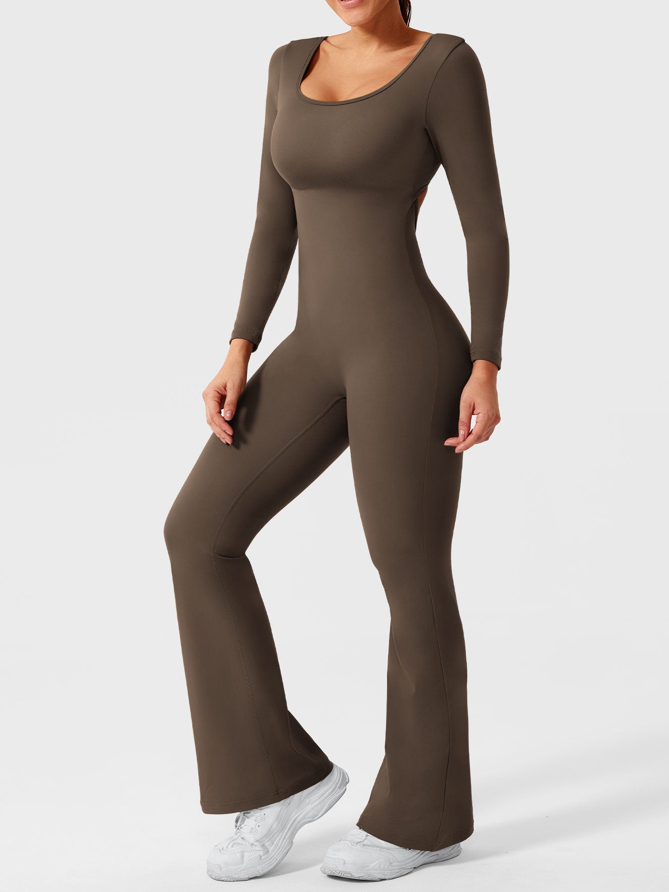 YGLEO Lizvette Long Sleeves Flared Jumpsuit