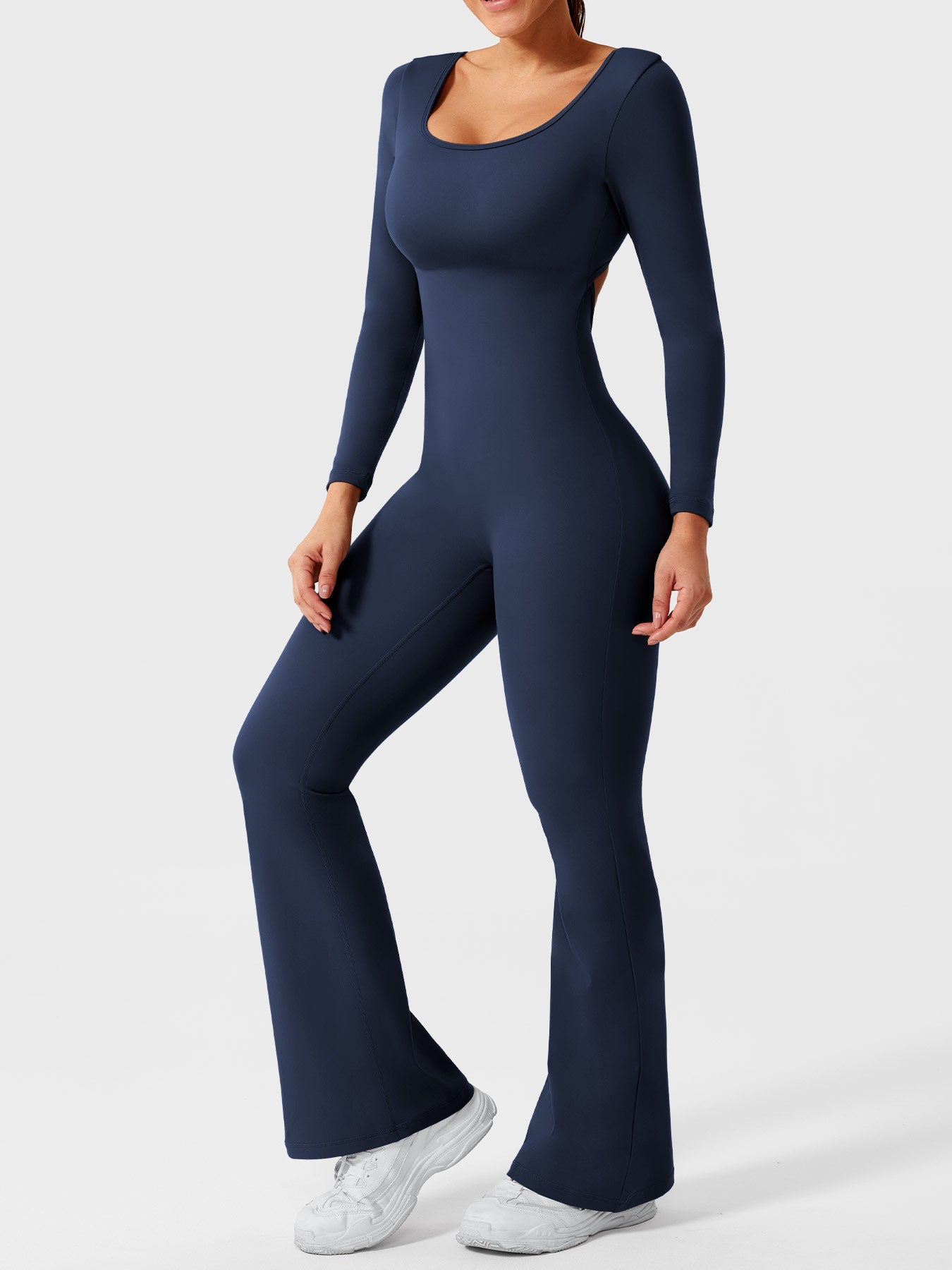 YGLEO Lizvette Long Sleeves Flared Jumpsuit