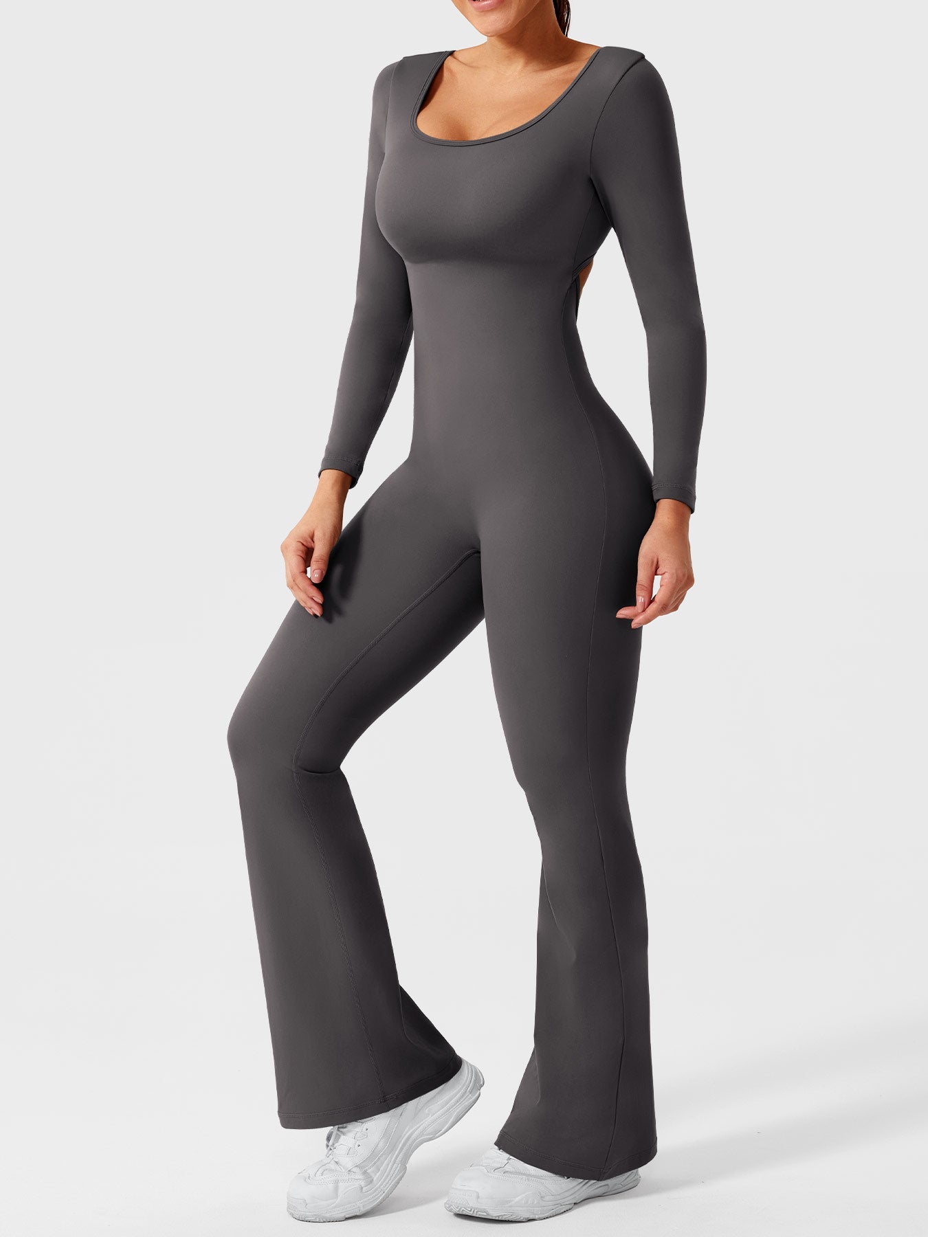 YGLEO Lizvette Long Sleeves Flared Jumpsuit