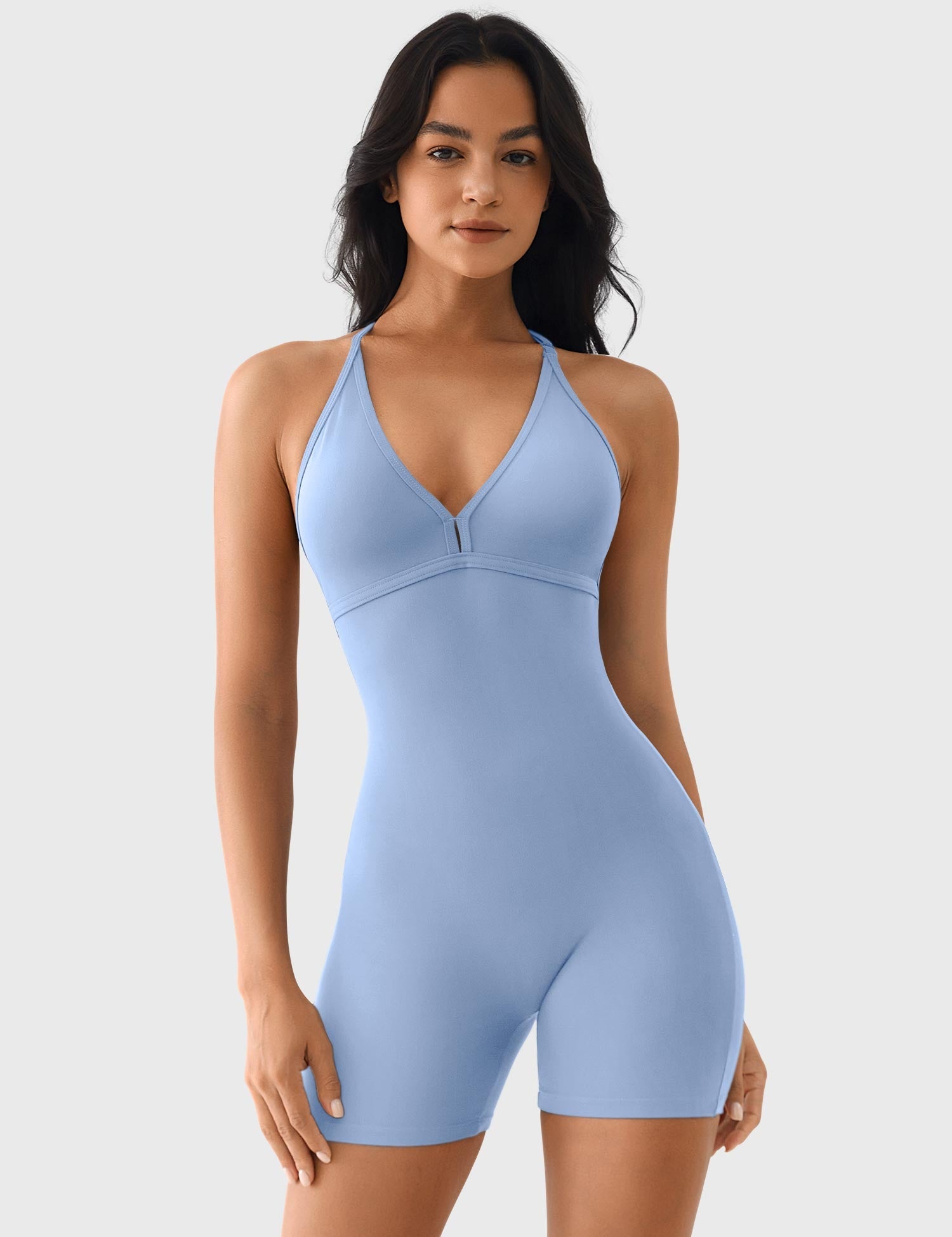 YGLEO Taylor V Neck Backless Romper
