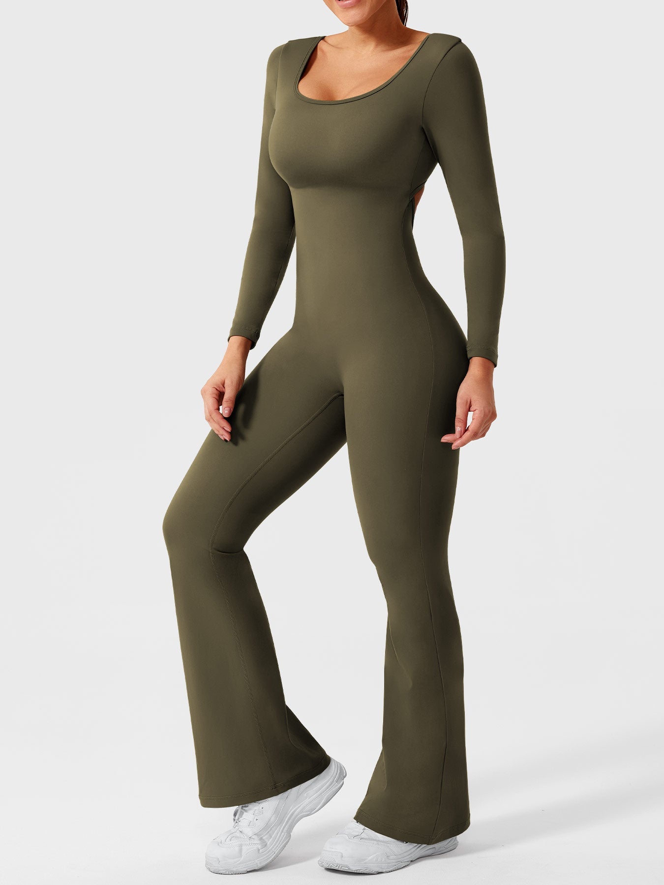 YGLEO Lizvette Long Sleeves Flared Jumpsuit