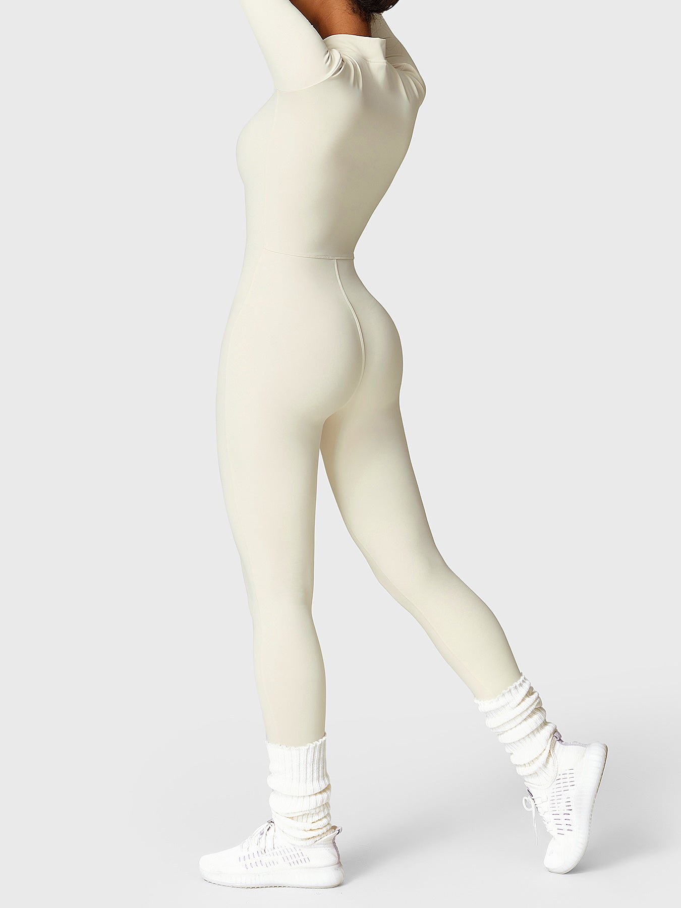 YGLEO Belle Fleece Long Sleeve Zipper Jumpsuit