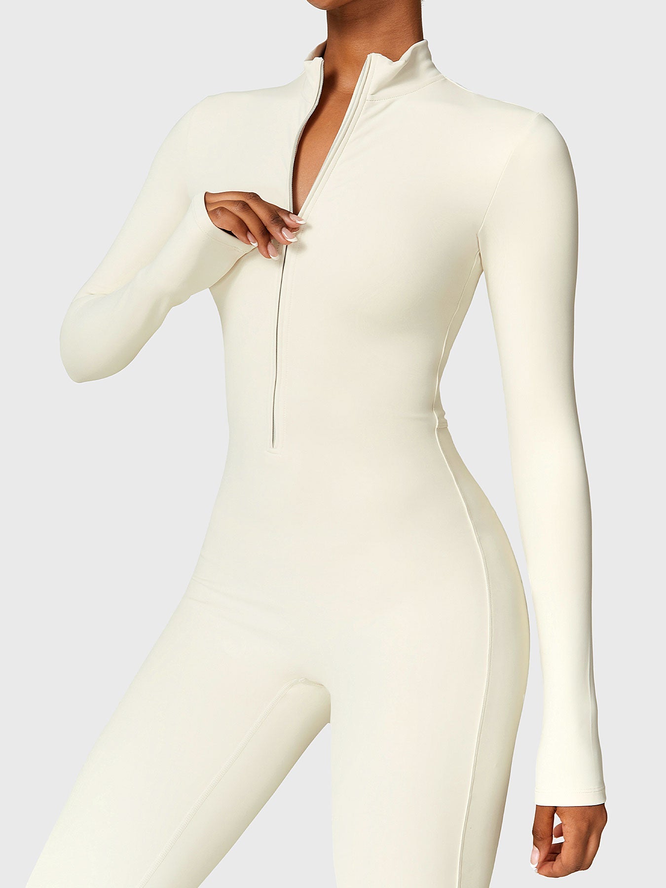YGLEO Belle Fleece Long Sleeve Zipper Jumpsuit
